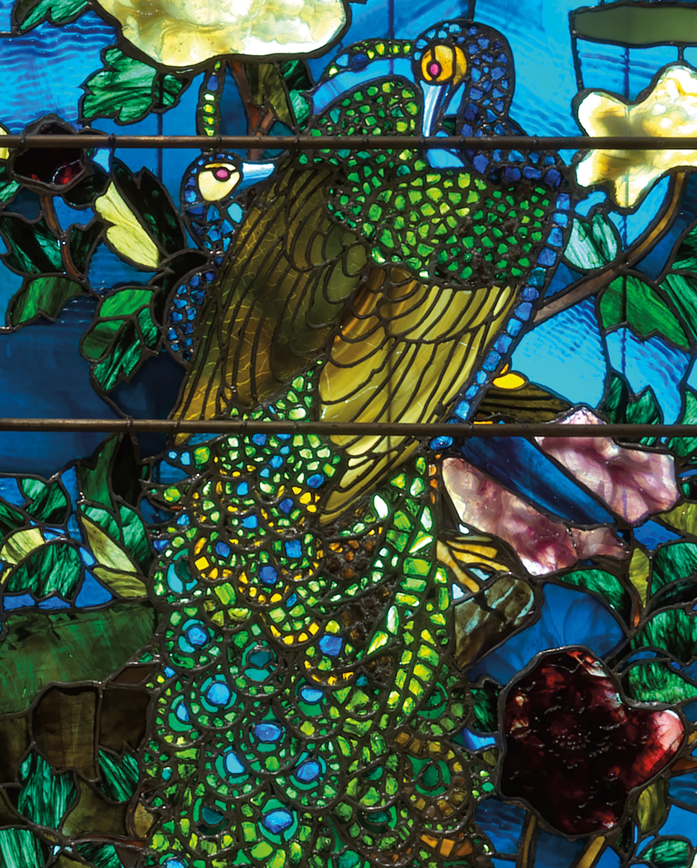 pomegranate-john-la-farge-peacocks-peonies-lesezeichen-pfau image 2
