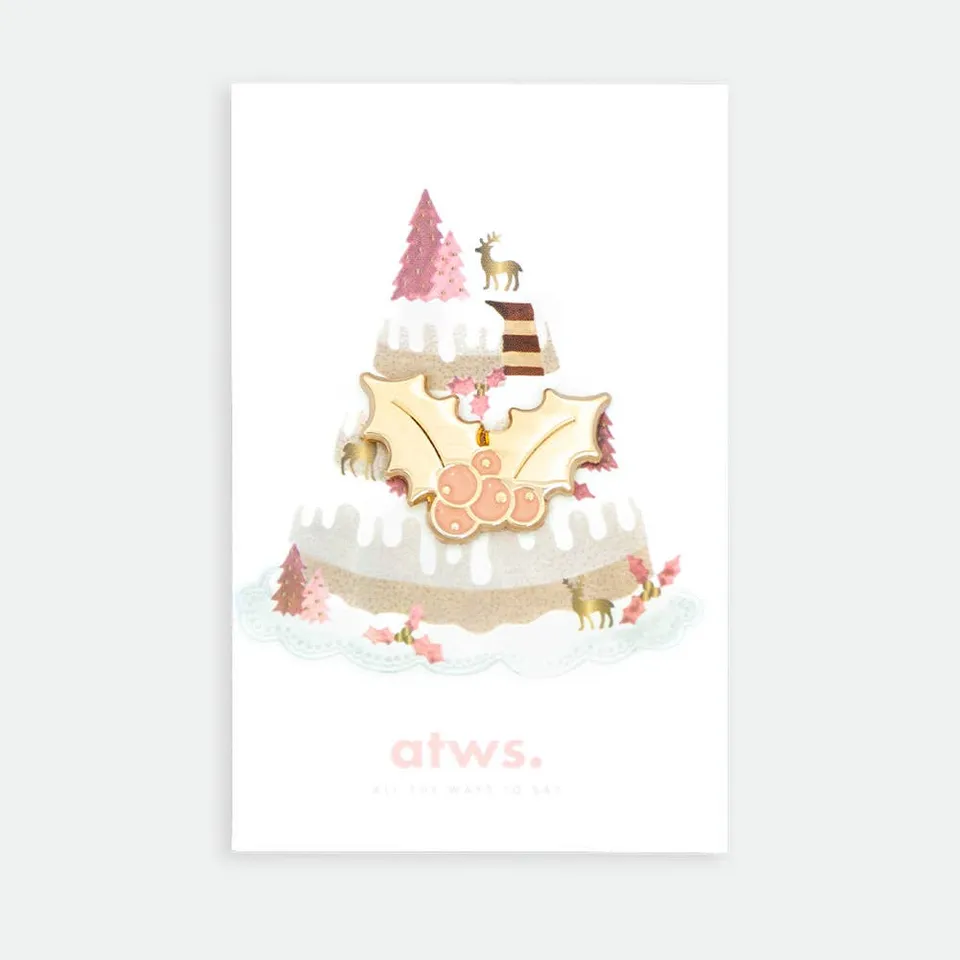 all-the-ways-to-say-holly-berry-pin-anstecker-emaille-gold image 1