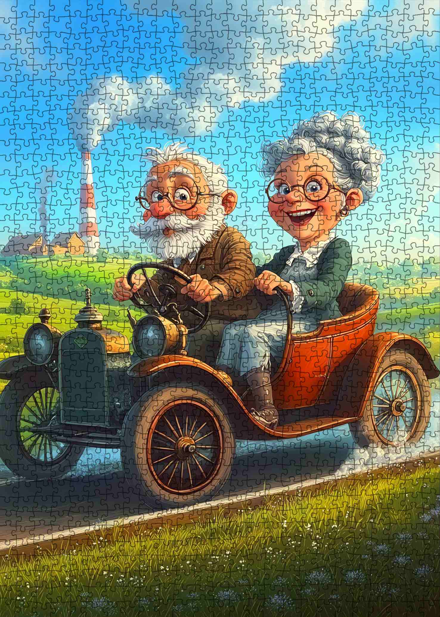 tucocoo-jigsaw-puzzles-happy-road-trip-puzzle-1000-teile-oldtimer image 2