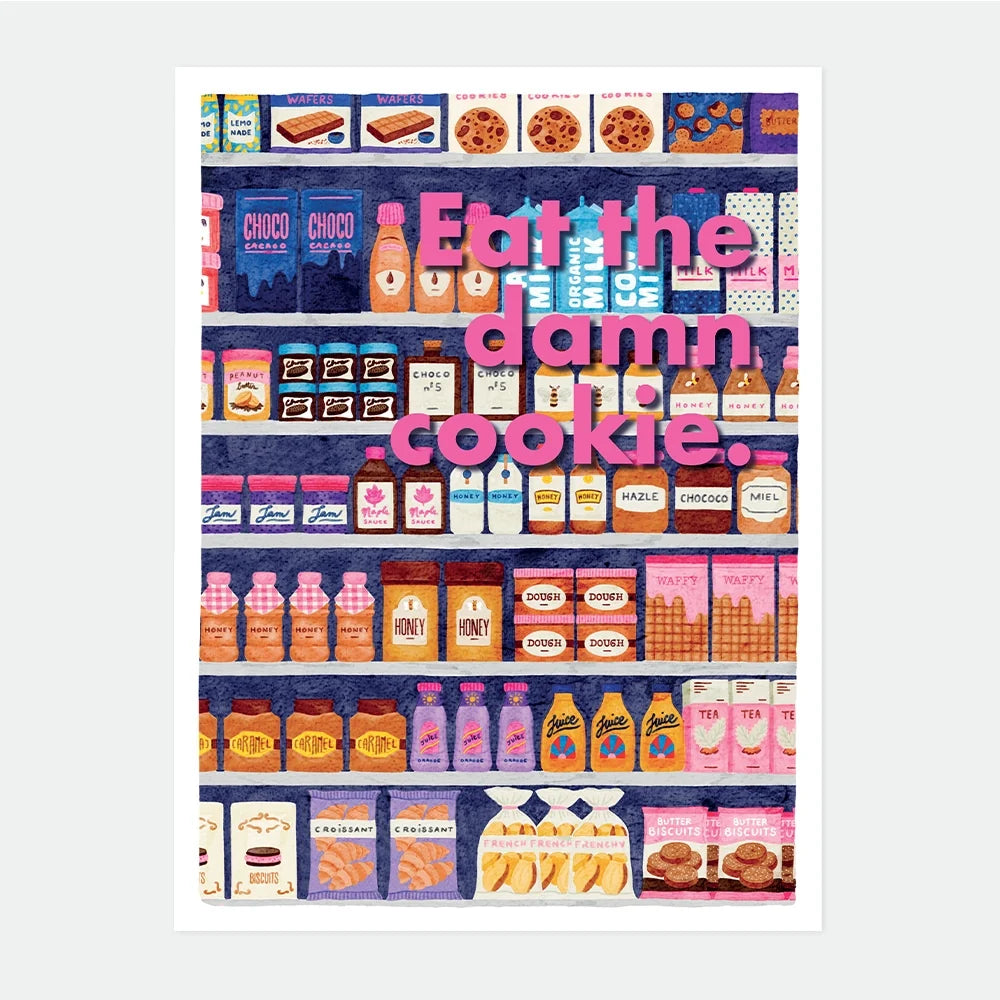all-the-ways-to-say-eat-the-damn-cookie-poster-18x24-rosa image 1