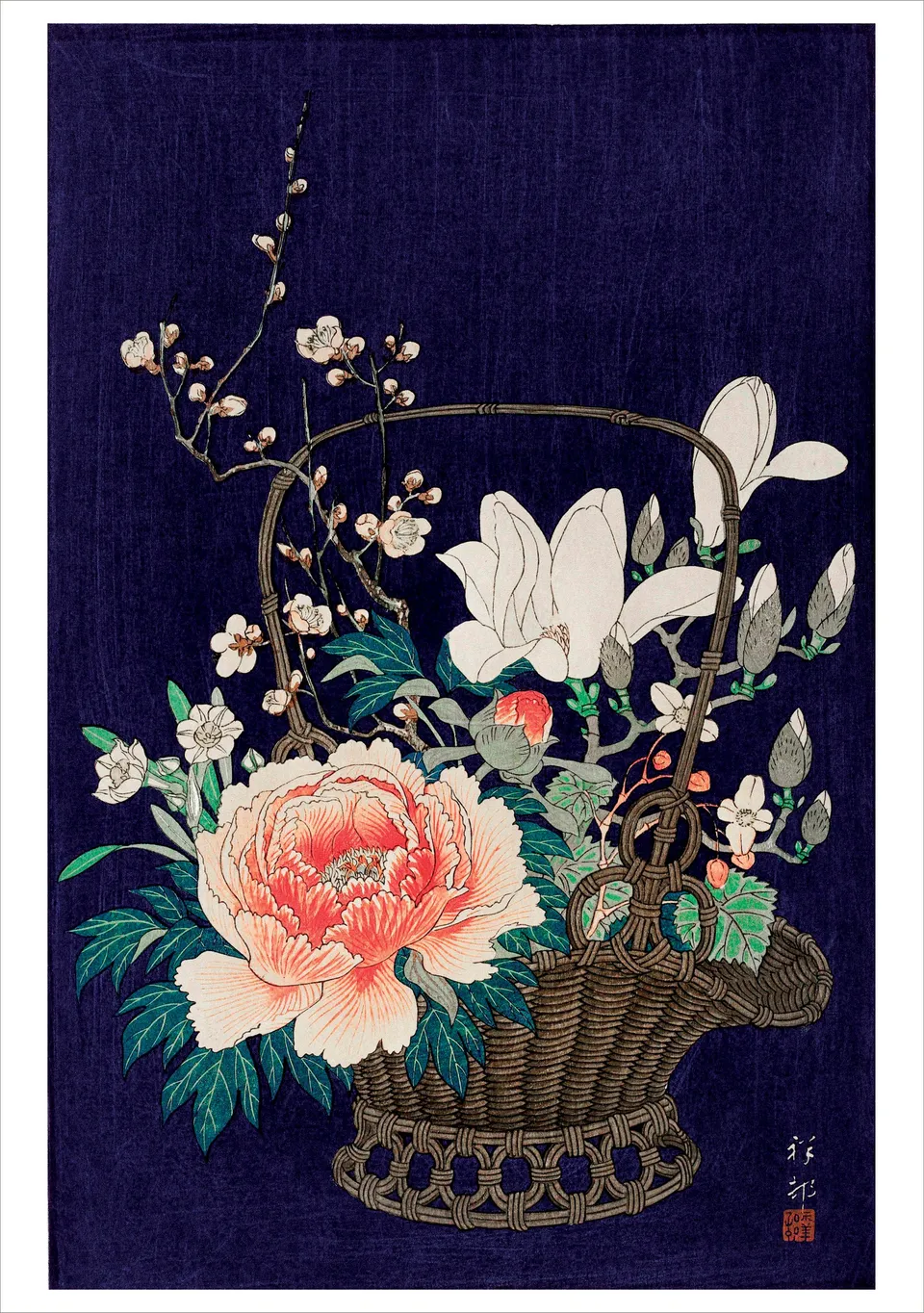 pomegranate-blank-notecards-ohara-koson-klappkarte-blumen image 1