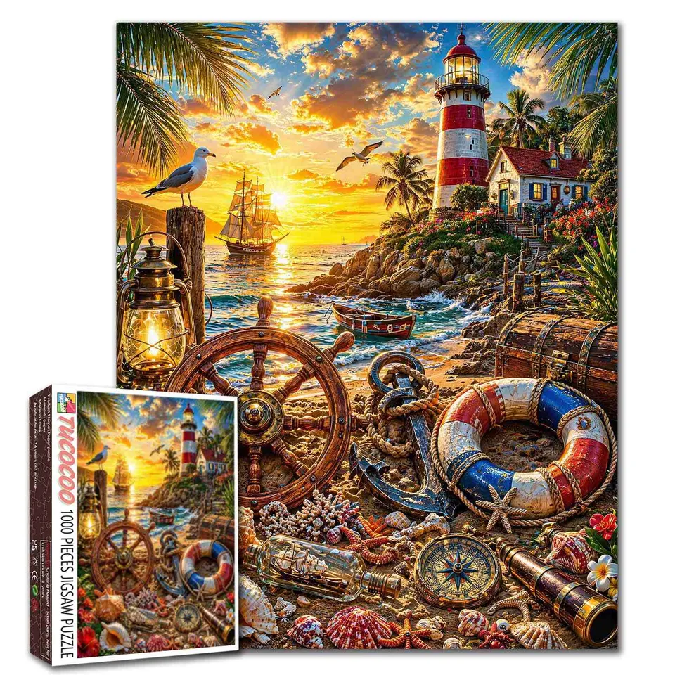 tucocoo-lighthouse-treasure-coast-puzzle-1000-teile-leuchtturm image 1