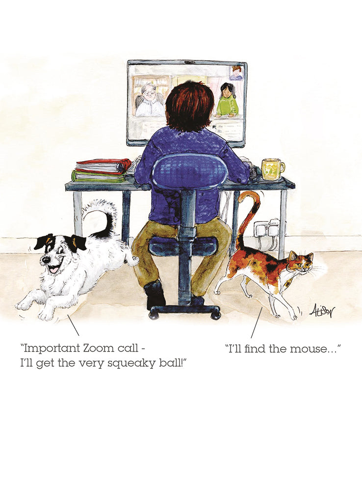 otter-house-alison-s-animals-important-zoom-call-gru-karte-katze-hund image 1
