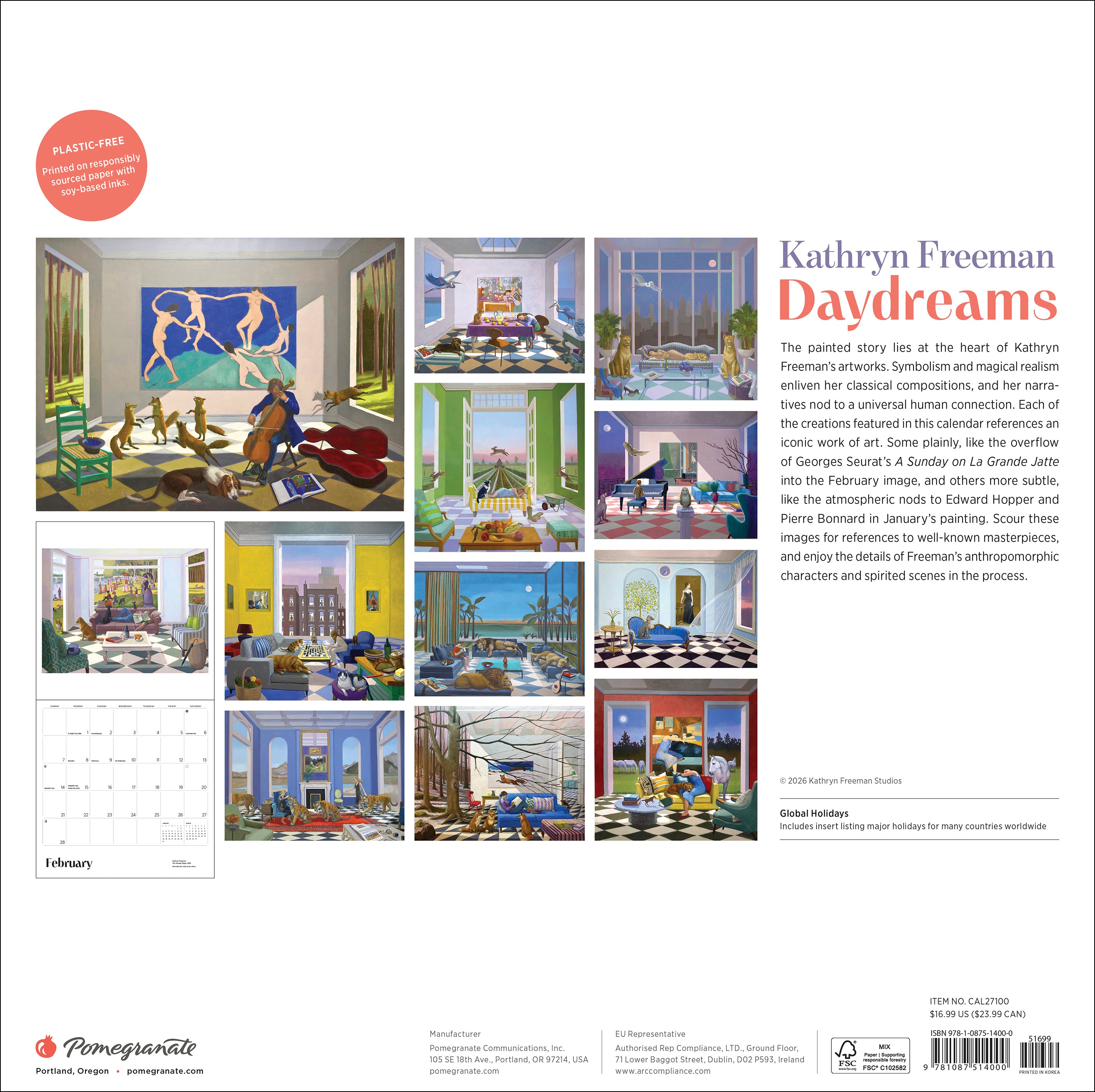 pomegranate-kathryn-freeman-daydreams-wandkalender-2027 image 8