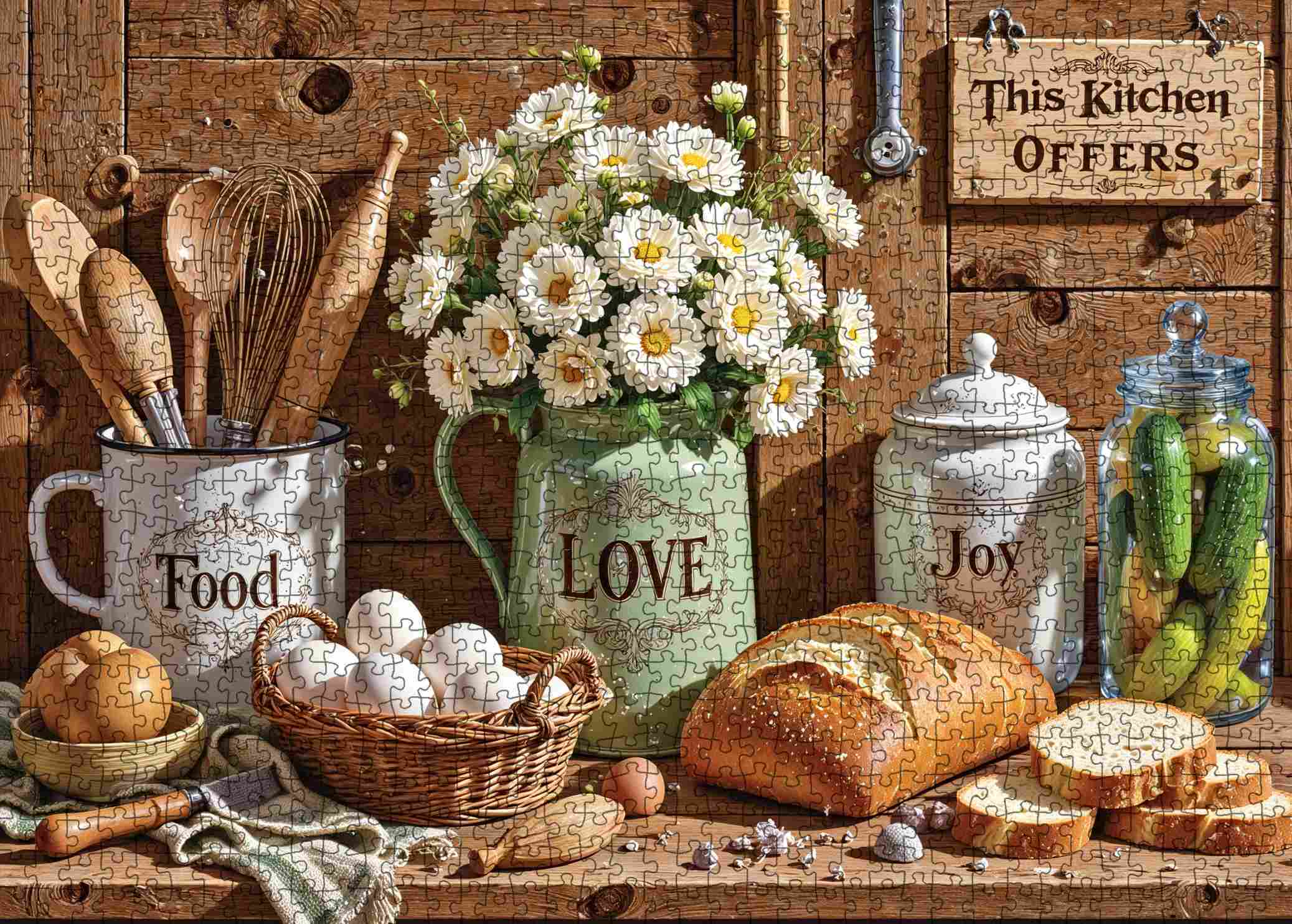 tucocoo-rustic-kitchen-flowers-bread-puzzle-1000-teile-k-che image 2