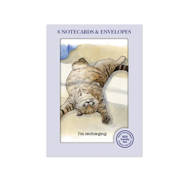 otter-house-alison-s-animals-mini-karten-6er-katze-recharging image 1