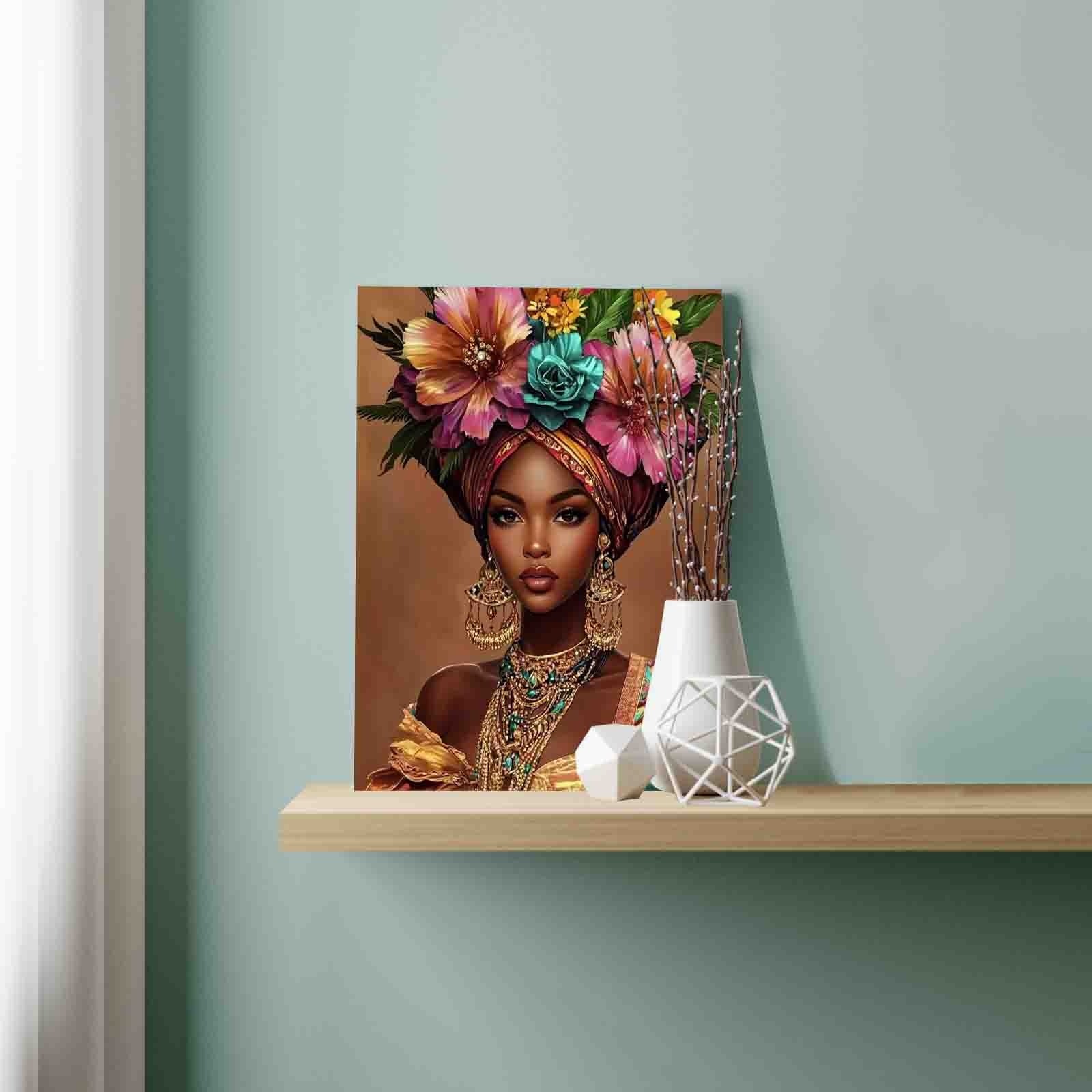 tucocoo-floral-crowned-elegance-malen-nach-zahlen-portrait image 3
