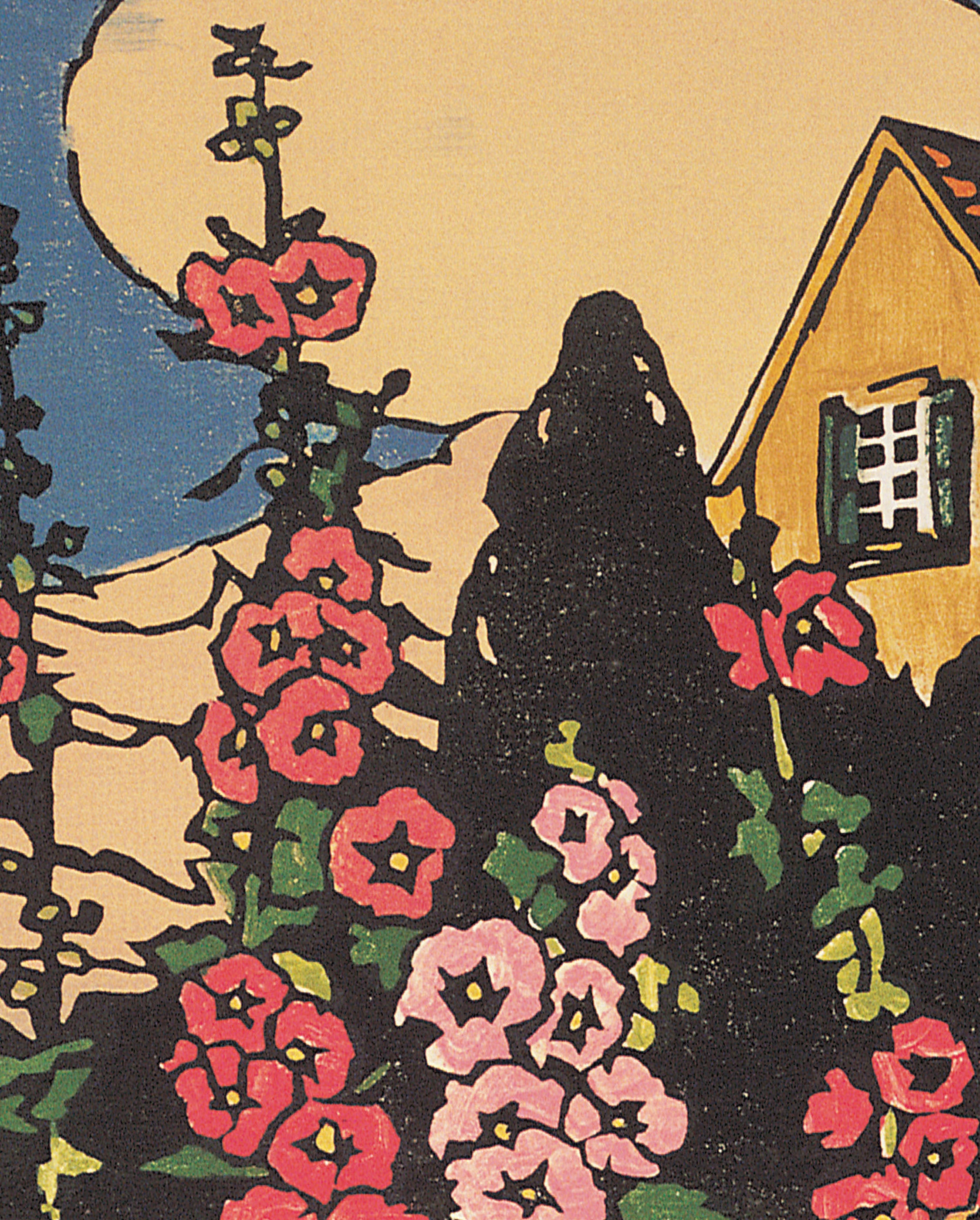 pomegranate-hollyhock-garden-lesezeichen-william-s-rice-arts-crafts image 2