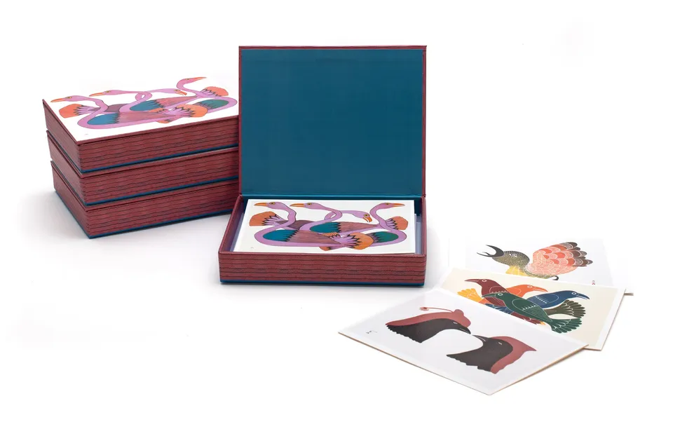 pomegranate-kinngait-inuit-art-grusskarten-geschenkbox-20er image 1