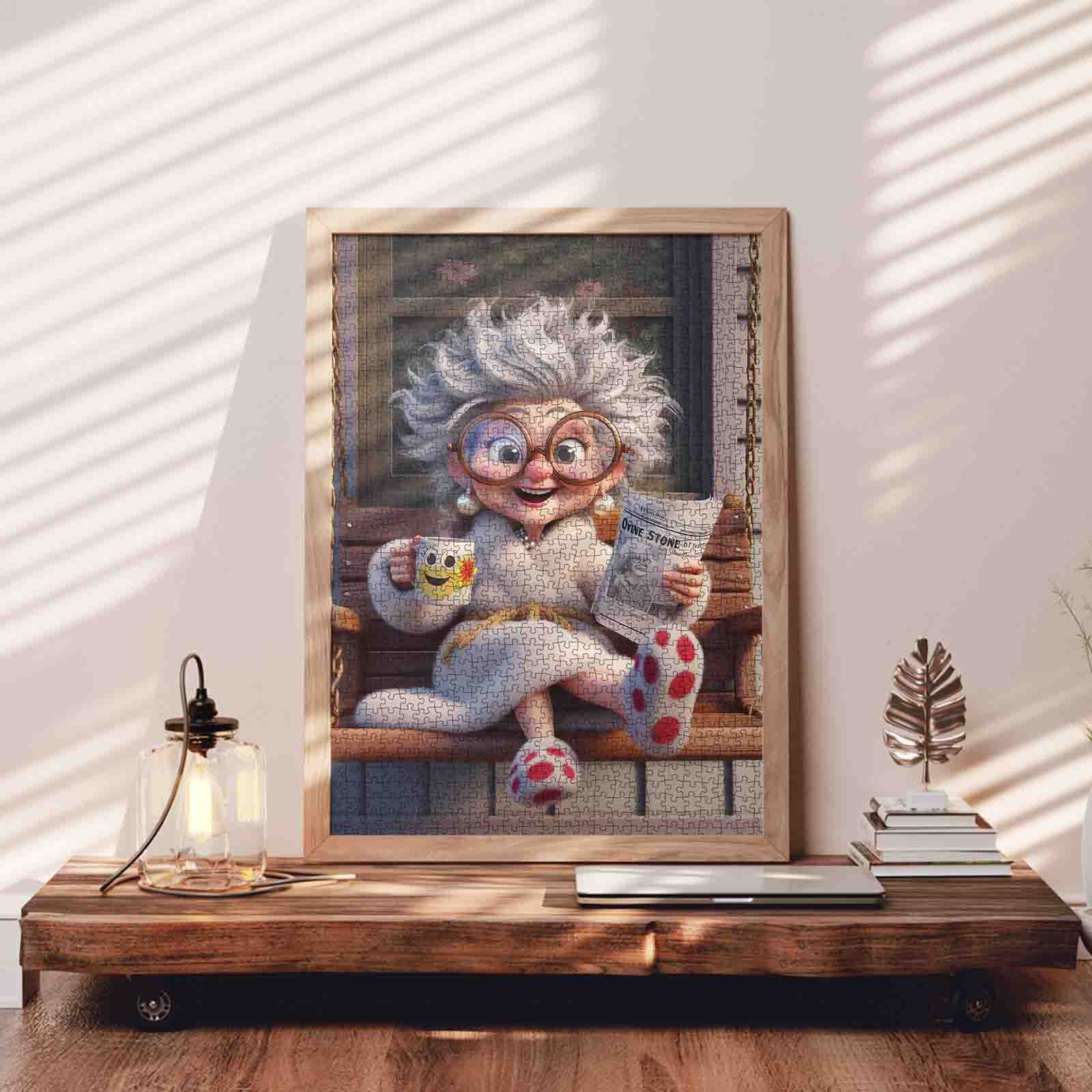 tucocoo-jigsaw-puzzles-cozy-morning-granny-reading-puzzle-1000-teile image 3