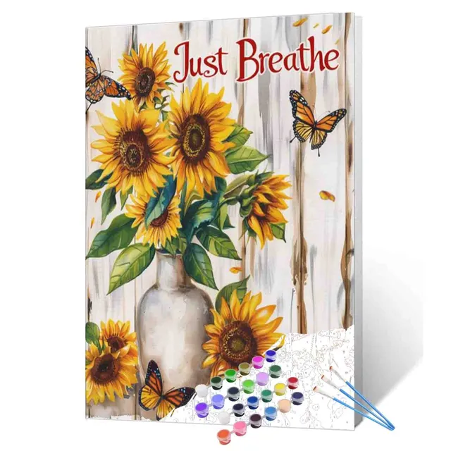 tucocoo-just-breathe-sunflower-malen-nach-zahlen-16x20-ohne-rahmen image 1