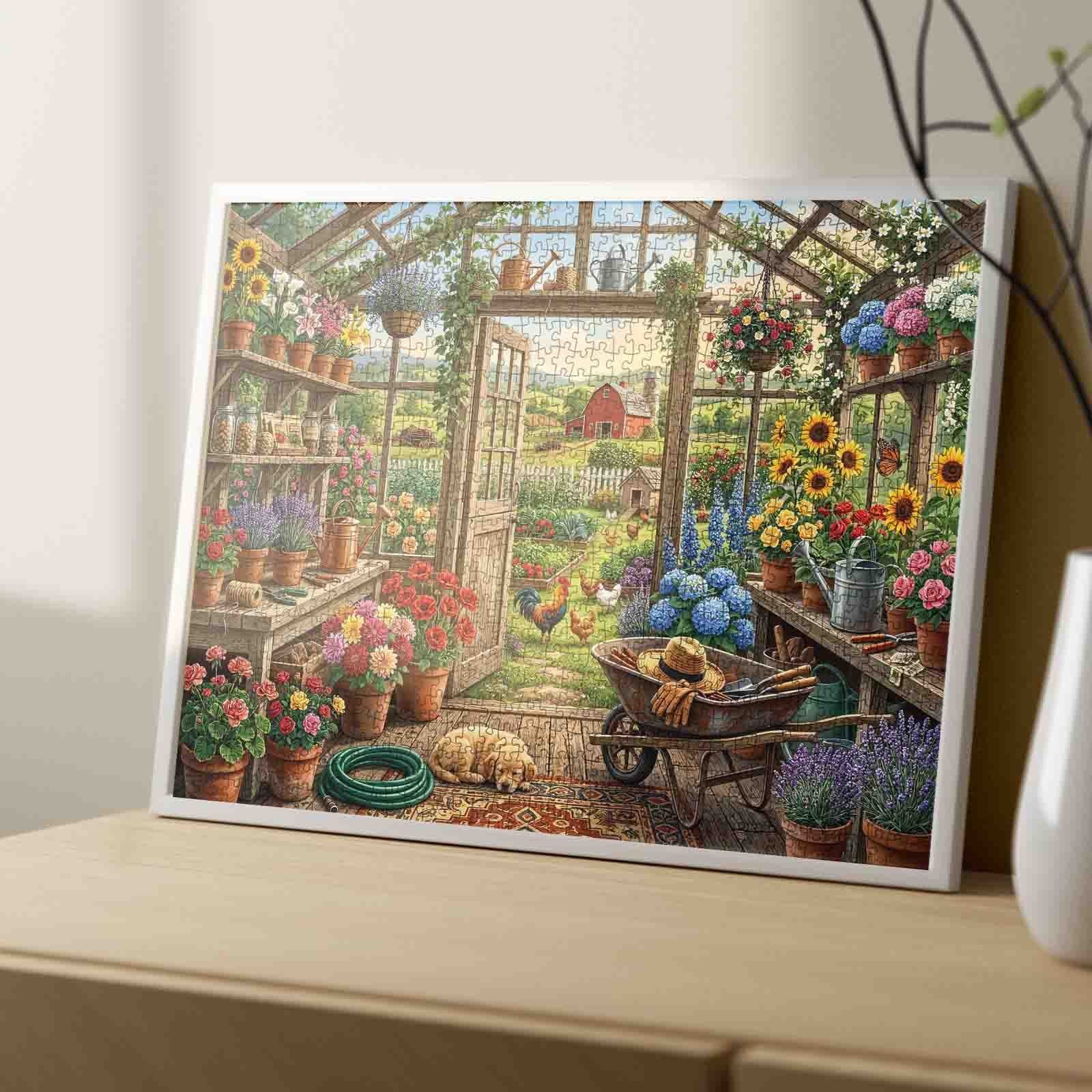 tucocoo-blooming-farmhouse-greenhouse-puzzle-1000-teile-garten image 4