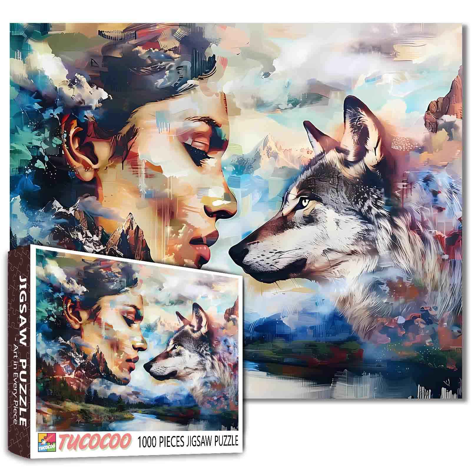 tucocoo-woman-and-wolf-puzzle-1000-teile-tier image 1