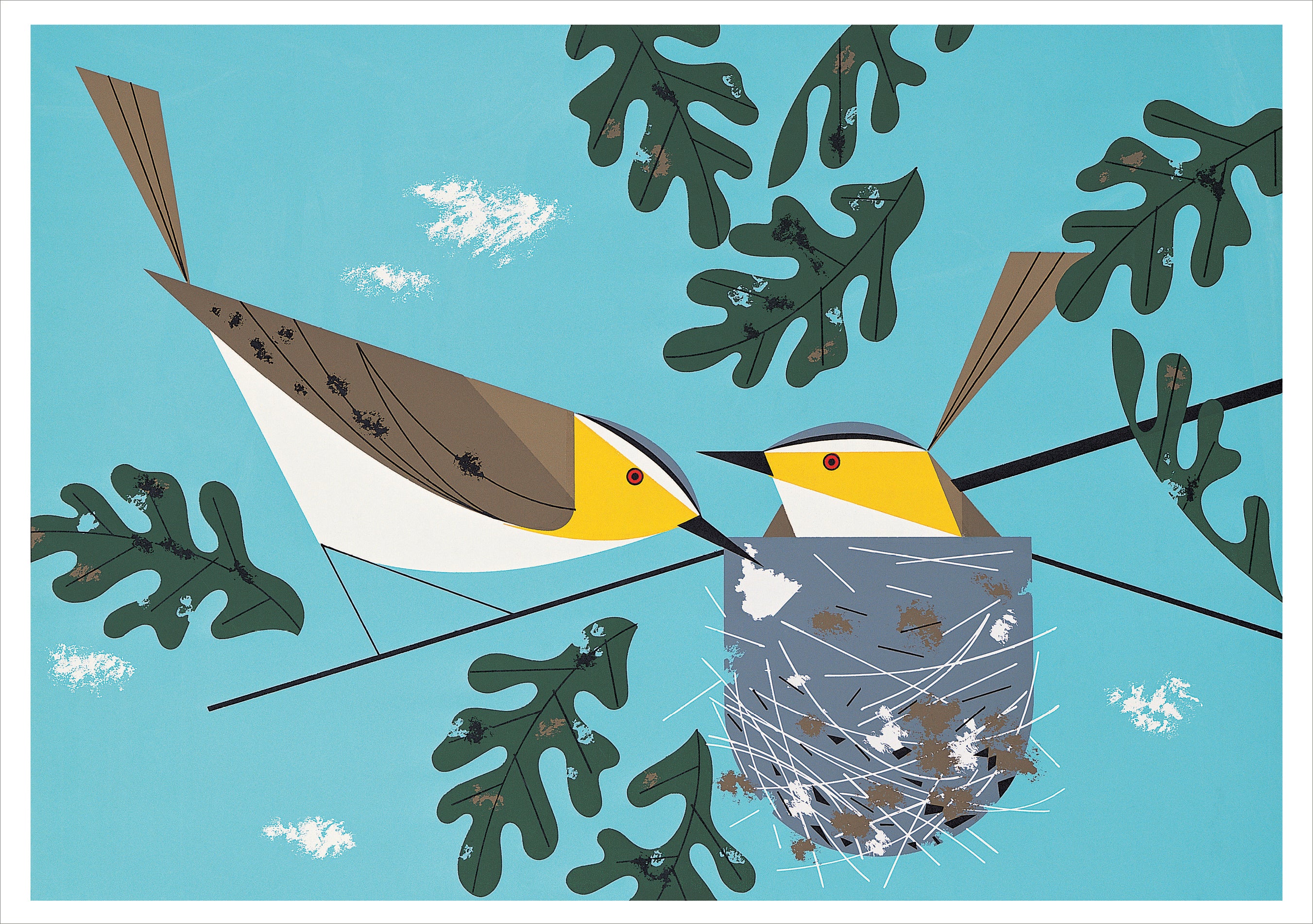 pomegranate-charley-harper-nesting-instinct-gru-karten-20er-v-gel image 3