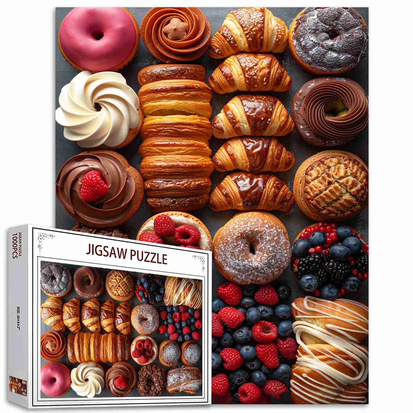 tucocoo-jigsaw-pastries-and-berries-puzzle-1000-teile image 1