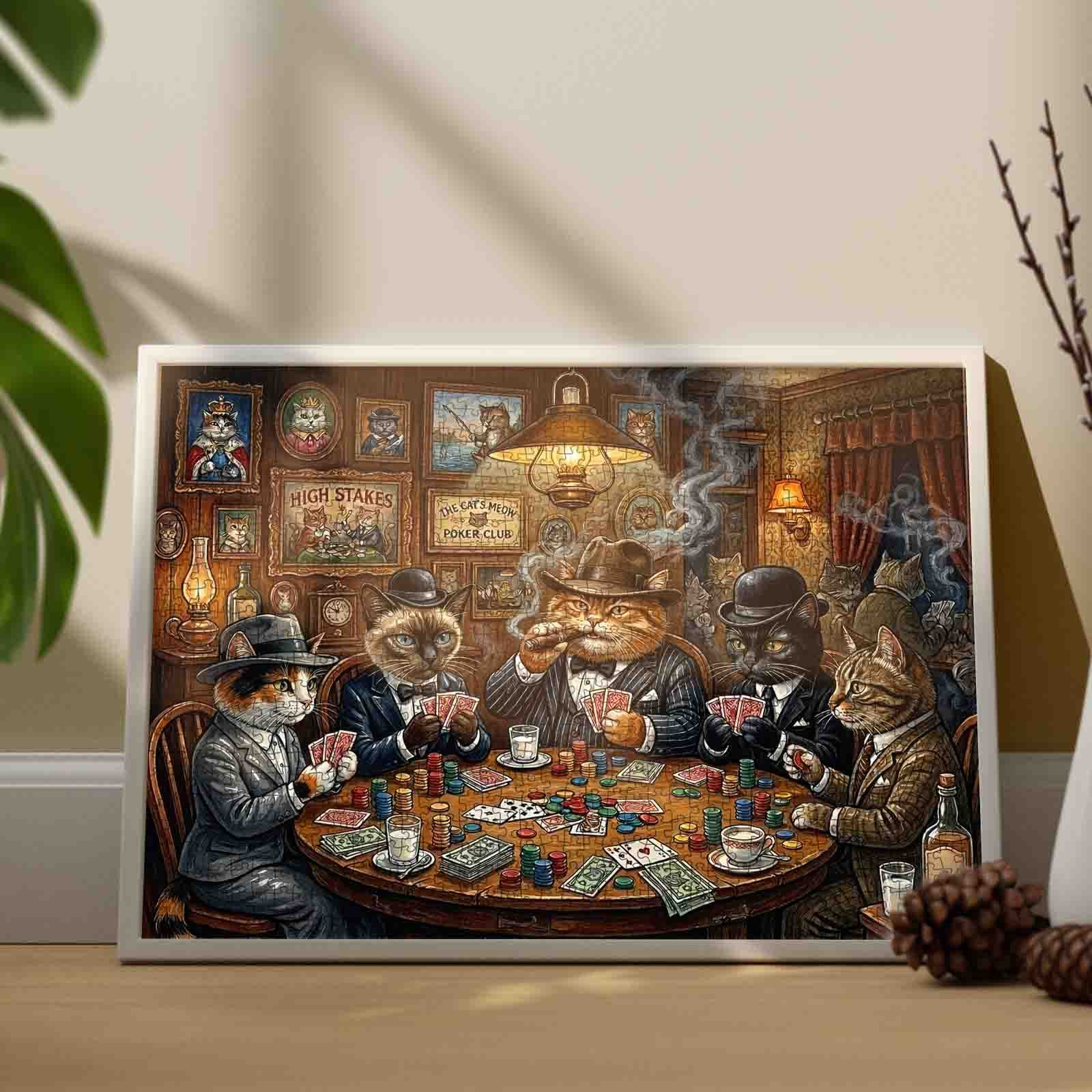 tucocoo-jigsaw-puzzles-mafia-cats-poker-night-puzzle-1000-teile image 3