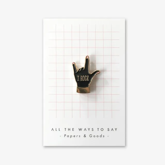 all-the-ways-to-say-i-rock-pin-anstecker-emaille-gold-2 image 1