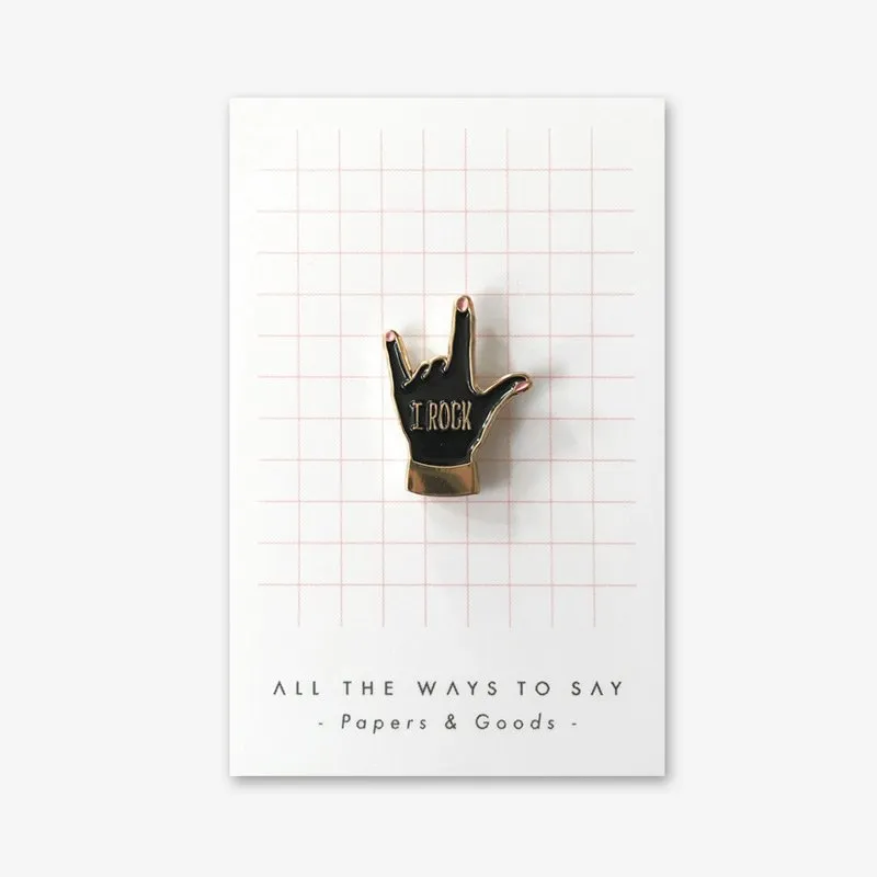 all-the-ways-to-say-i-rock-pin-anstecker-emaille-gold-2 image 1