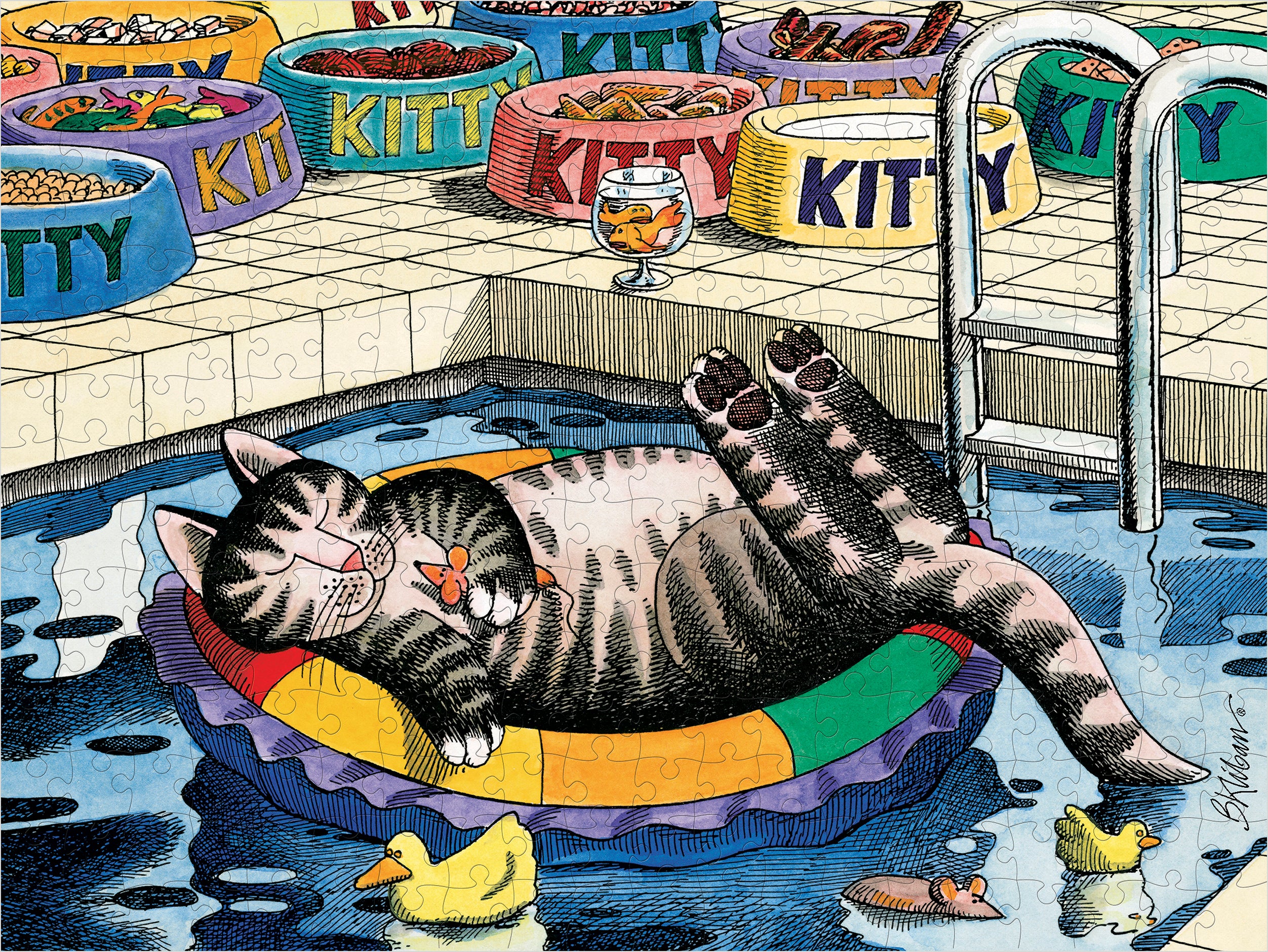 pomegranate-poolcat-300-teile-puzzle-b-kliban-katze image 2