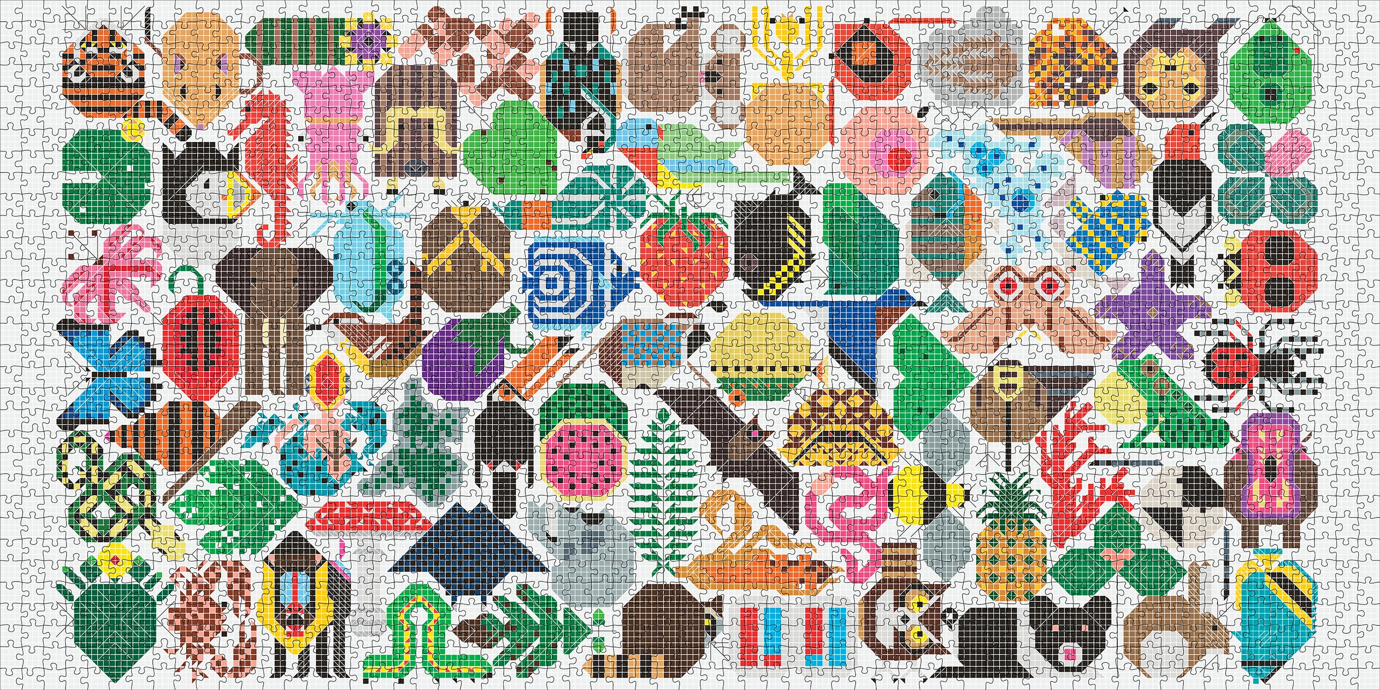 pomegranate-charley-harper-web-of-life-puzzle-2000-teile-tiere image 2
