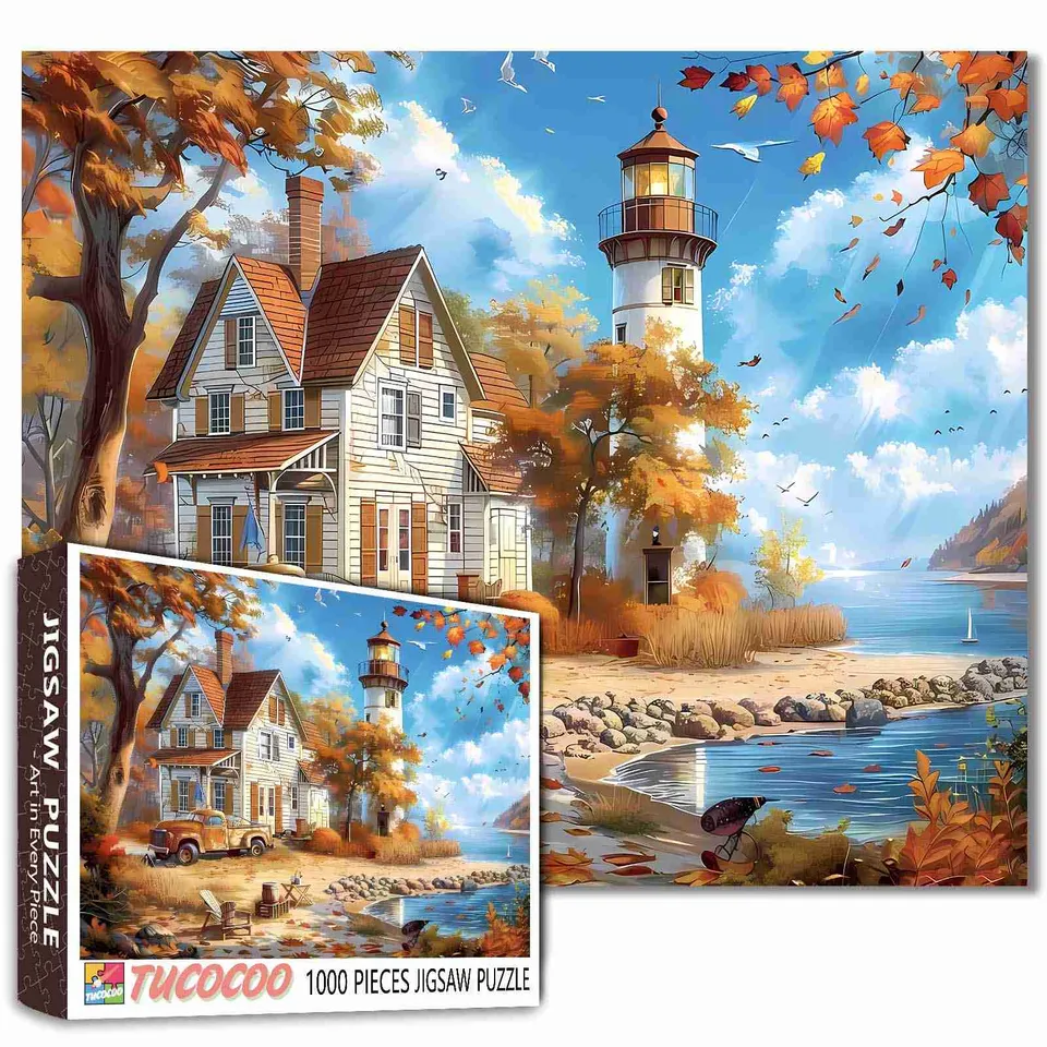 tucocoo-cabin-on-the-coast-in-autumn-puzzle-1000-teile-herbst image 1