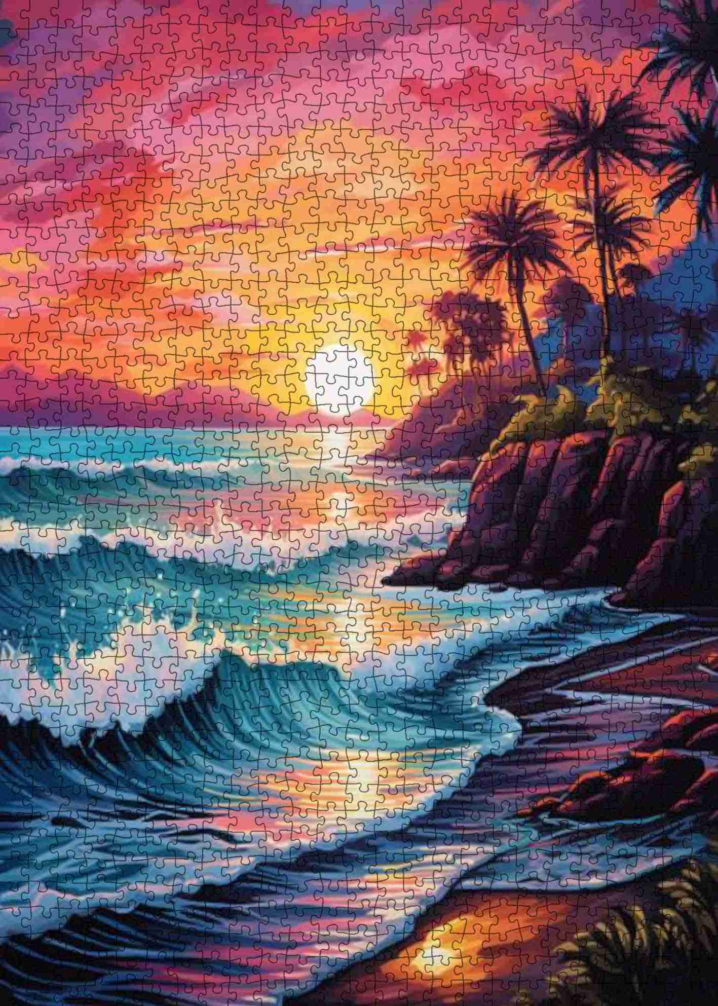 tucocoo-tropical-sunset-shore-puzzle-1000-teile-strand image 2