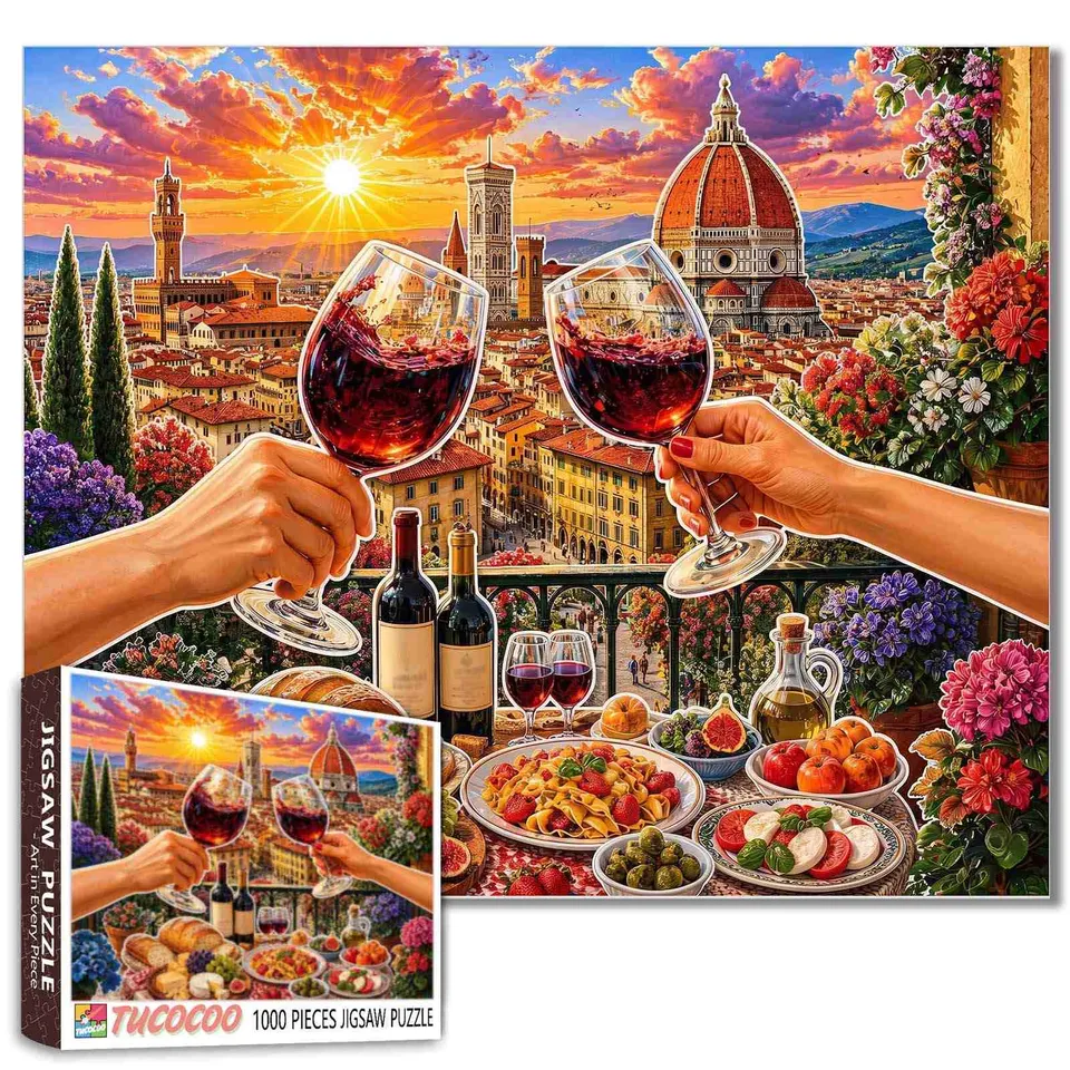 tucocoo-jigsaw-puzzles-florence-sunset-puzzle-1000-teile-wein image 1
