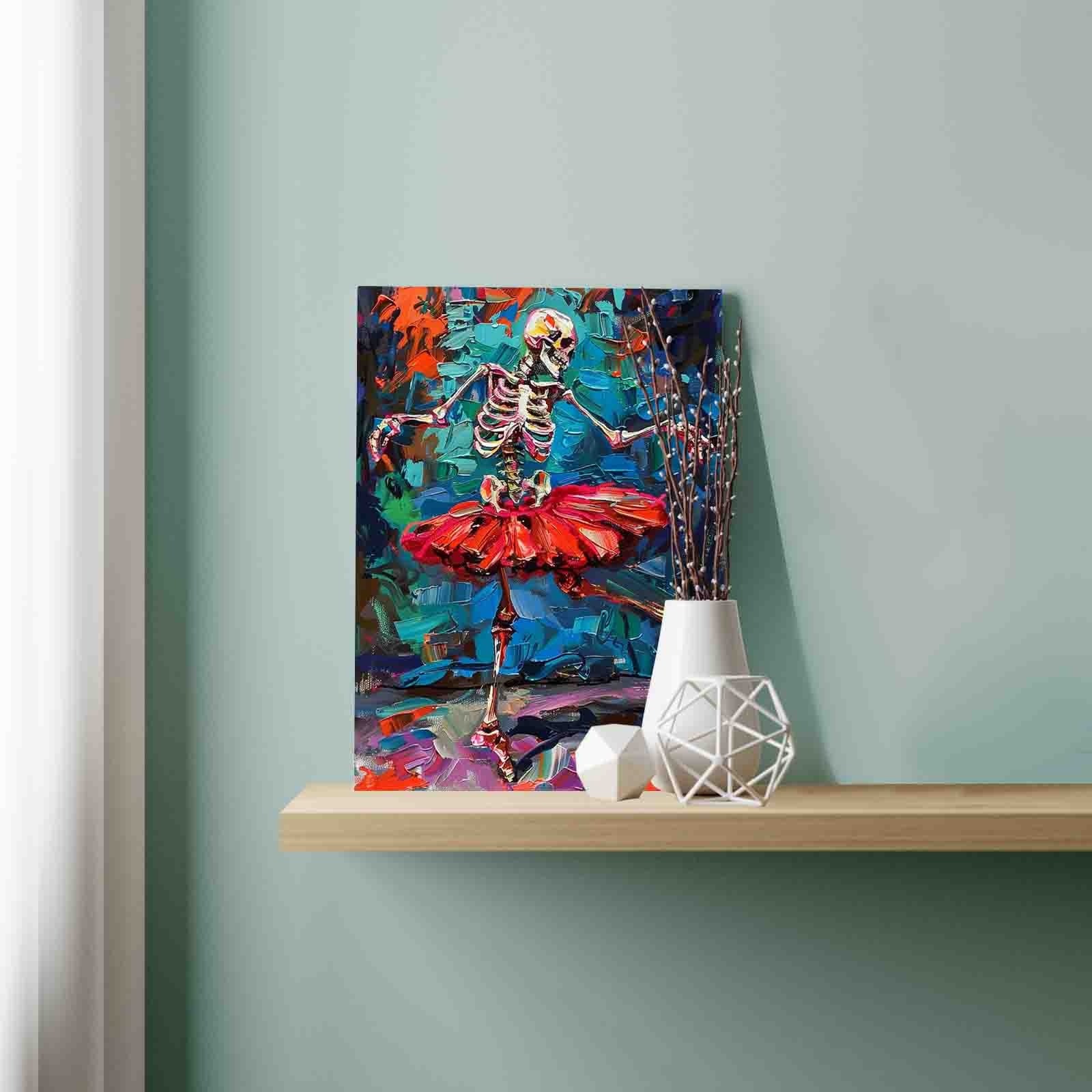 tucocoo-paint-by-numbers-skeleton-ballerina-malen-nach-zahlen-40x50 image 3