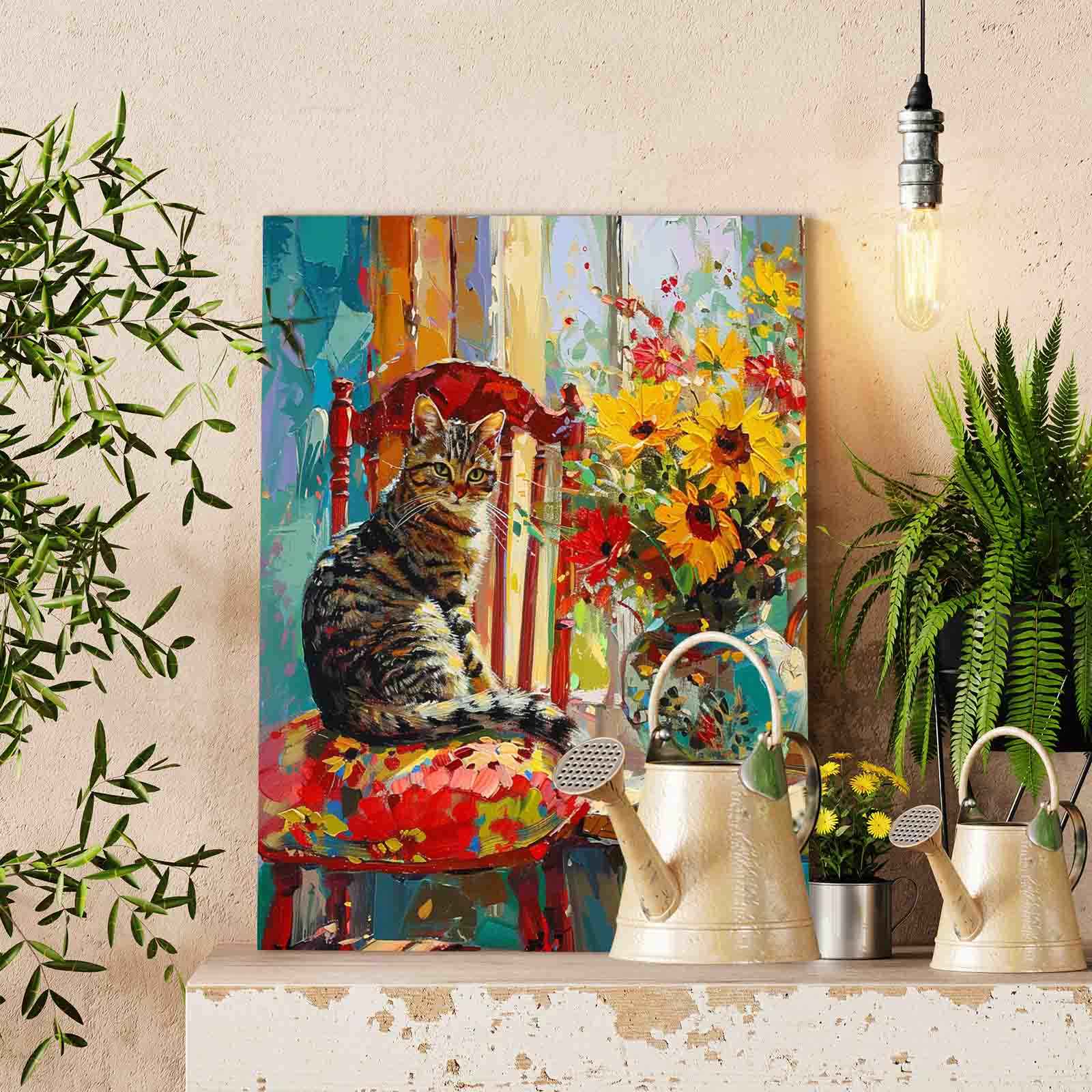 tucocoo-cat-on-red-chair-malen-nach-zahlen-40x50-cm-katze image 2