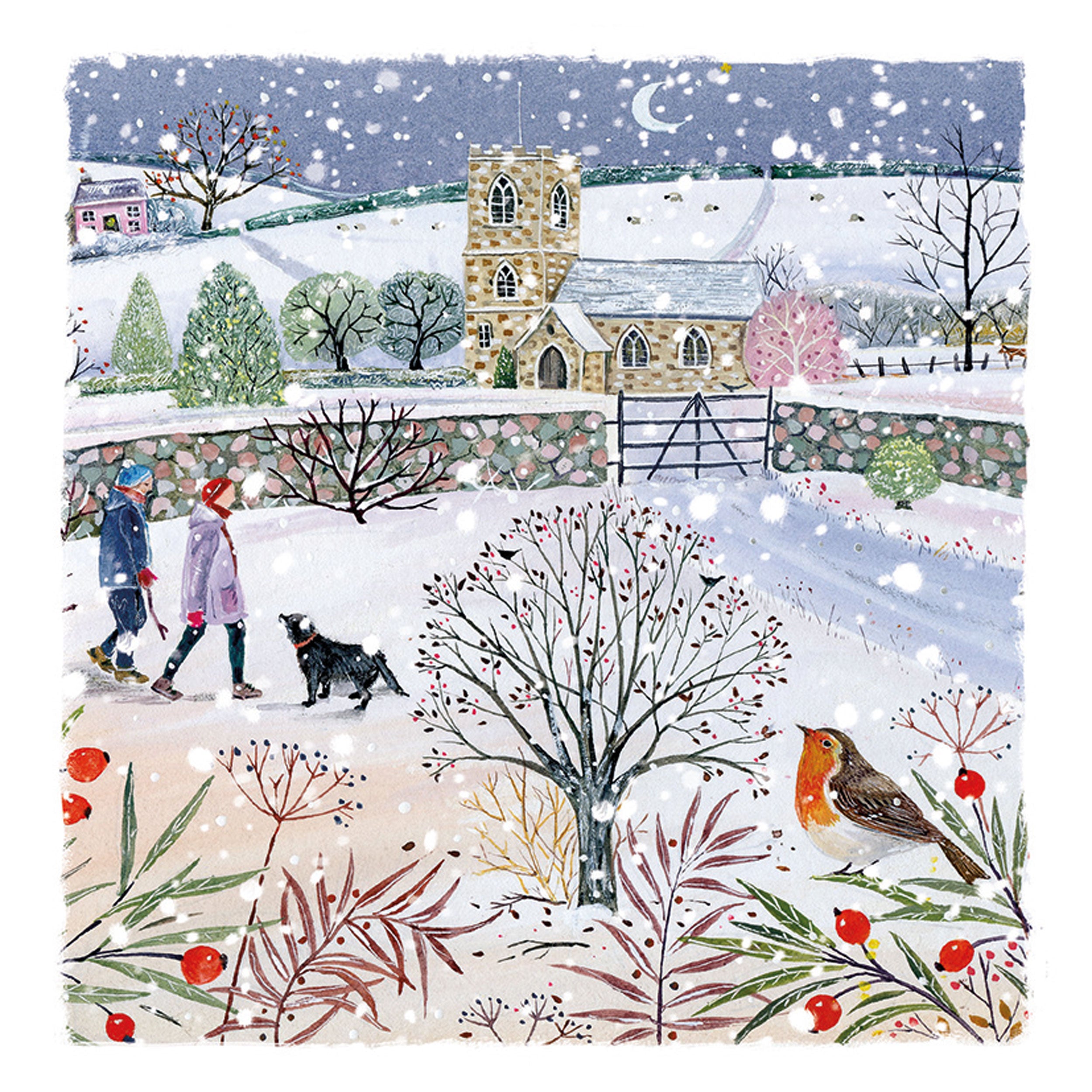 otter-house-christmas-weihnachtskarten-winter-walk-10er-pack image 1