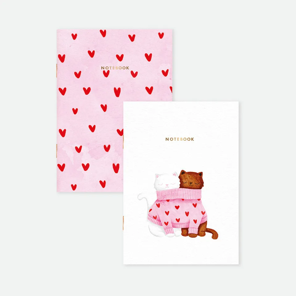 all-the-ways-to-say-together-cats-pocket-notizbuch-a6-duo-katzen image 1