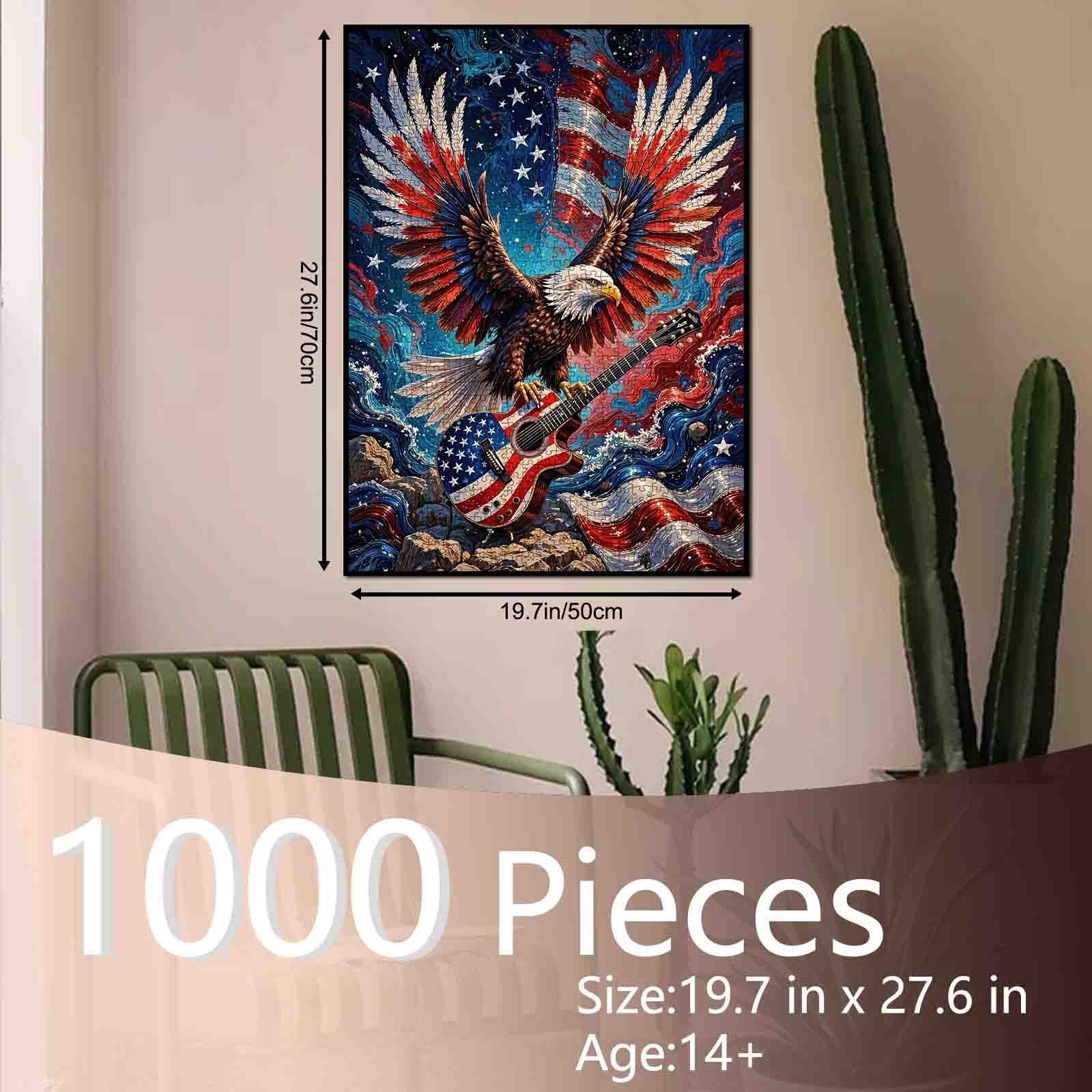 tucocoo-jigsaw-patriotic-eagle-rock-guitar-puzzle-1000-teile-adler image 5