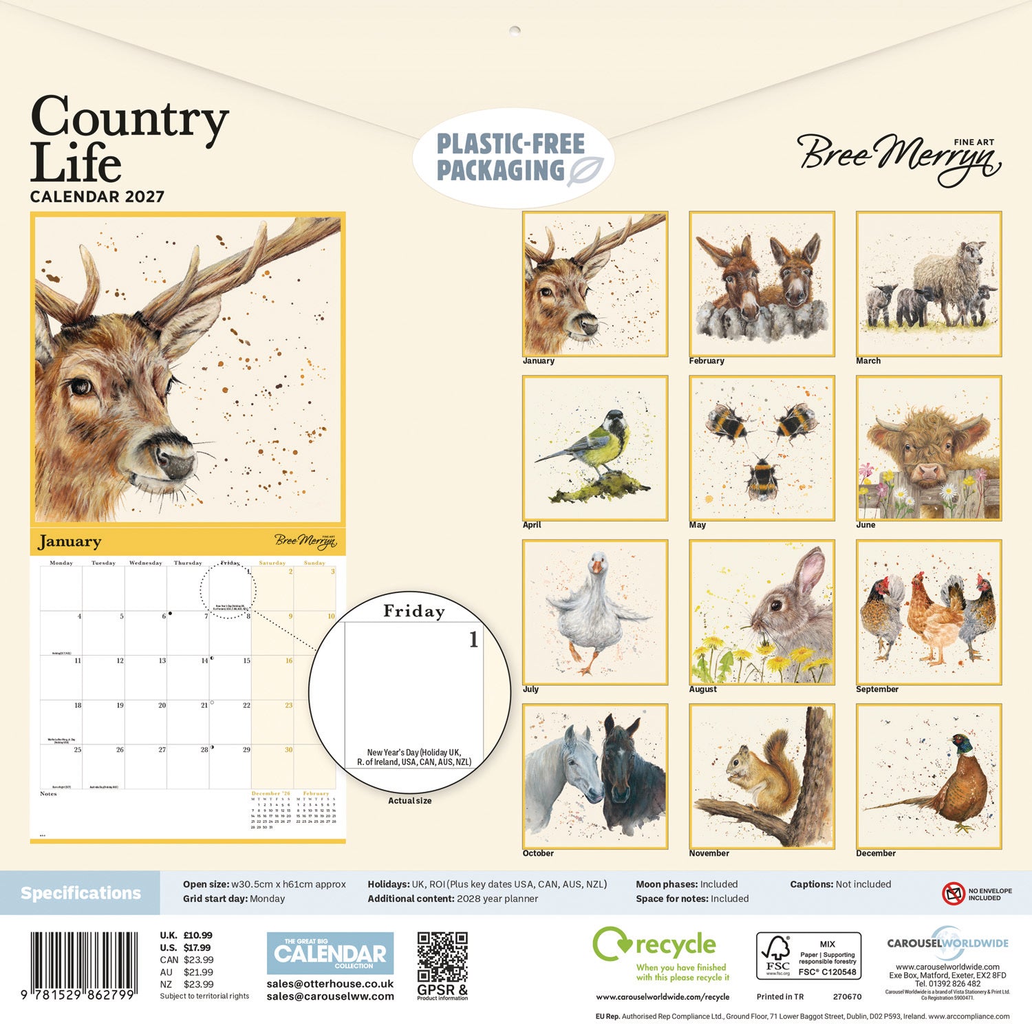 otter-house-bree-merryn-british-wildlife-wandkalender-2027 image 2