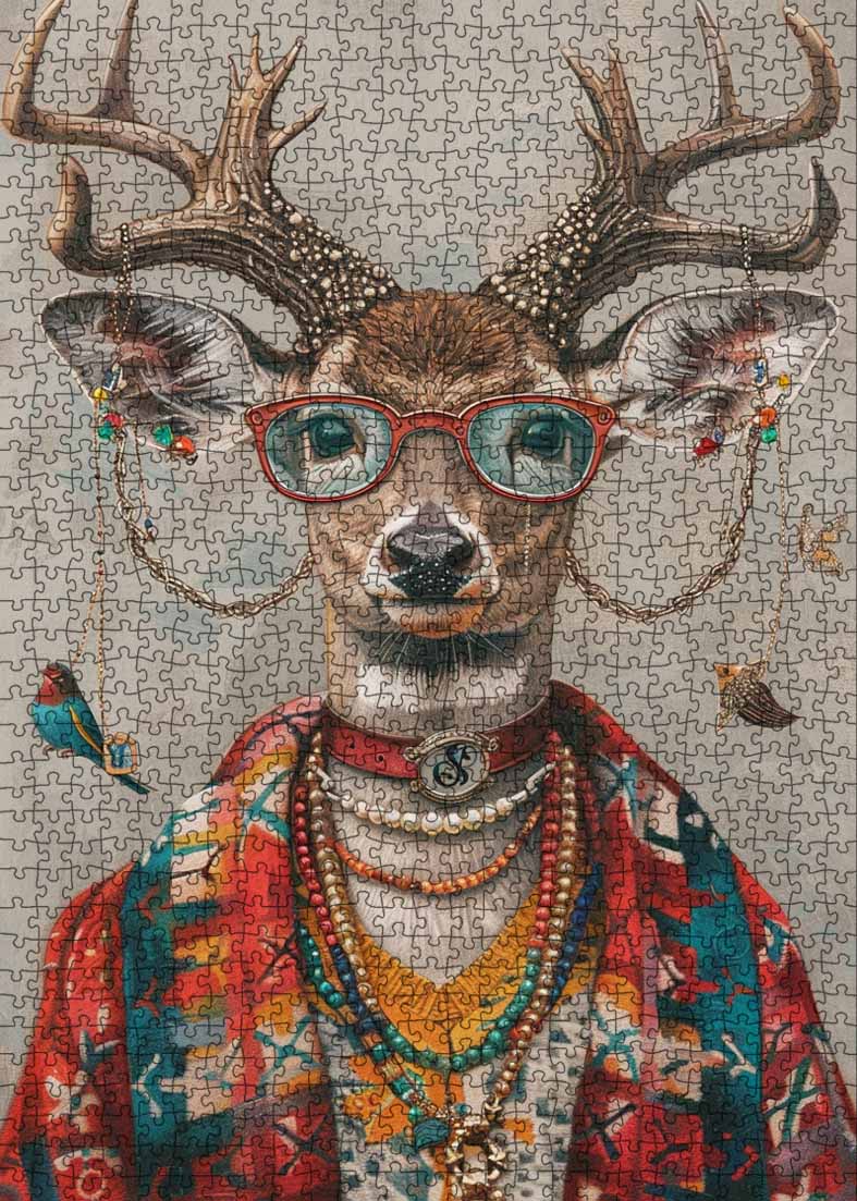 tucocoo-stylish-deer-puzzle-1000-teile-hirsch-motiv image 2