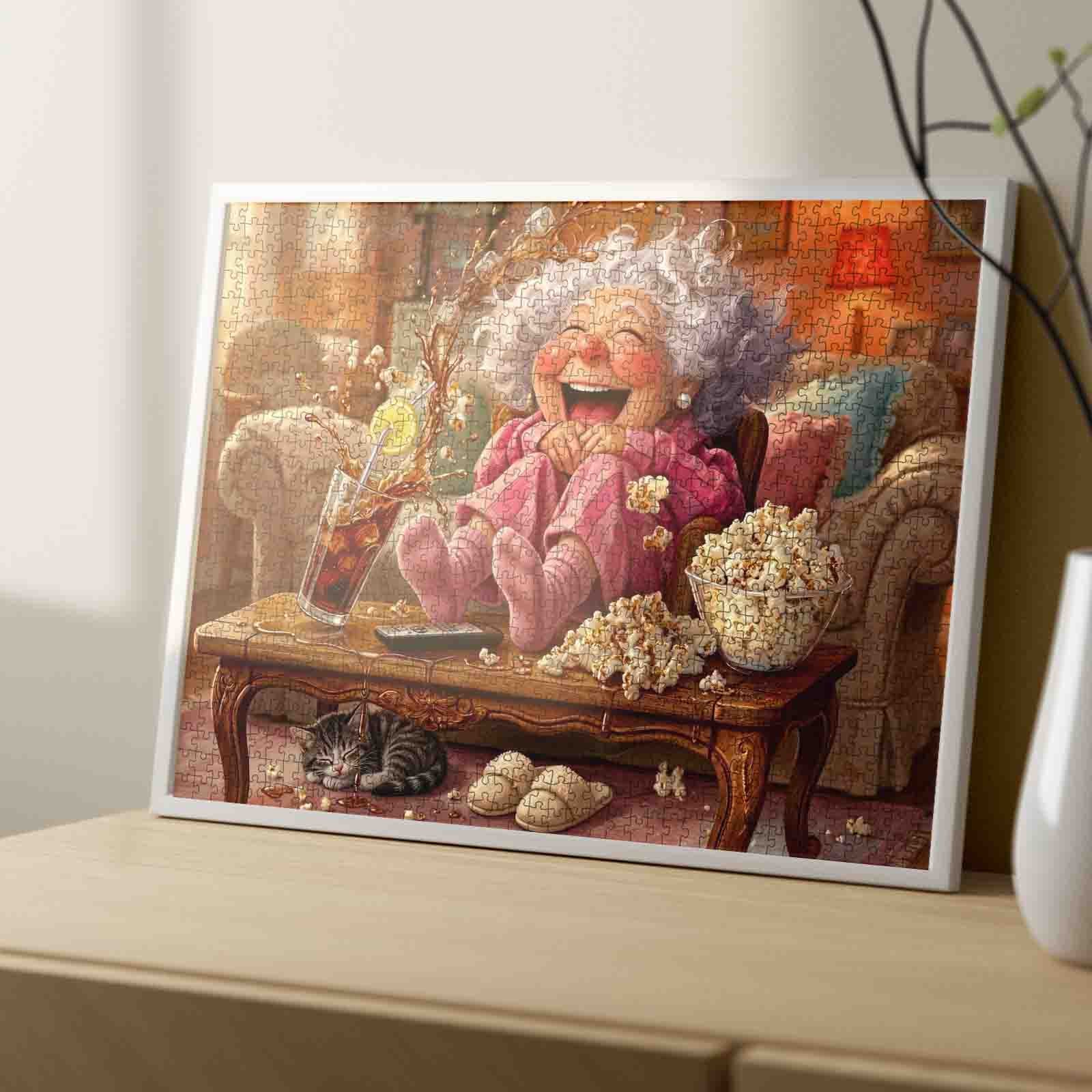 tucocoo-jigsaw-puzzles-laughing-grandma-puzzle-1000-teile-filmabend image 3