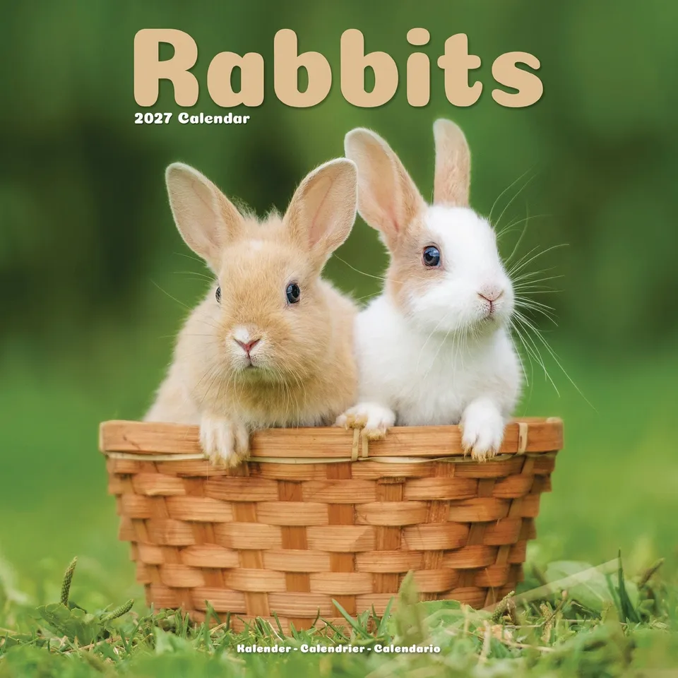 otter-house-rabbits-wandkalender-2027-hasen-tierkalender image 1