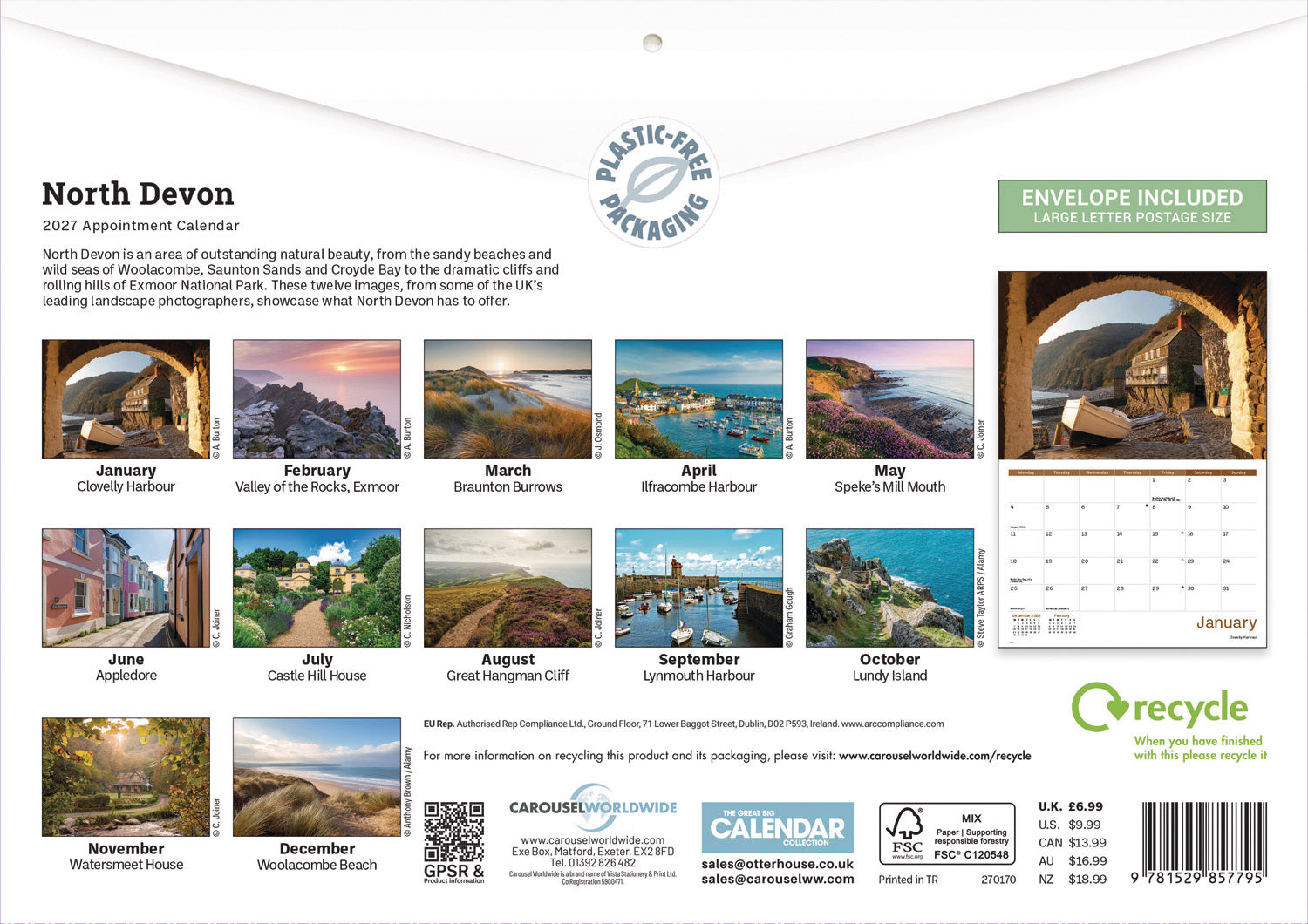 otter-house-north-devon-a4-calendar-2027-wandkalender image 2