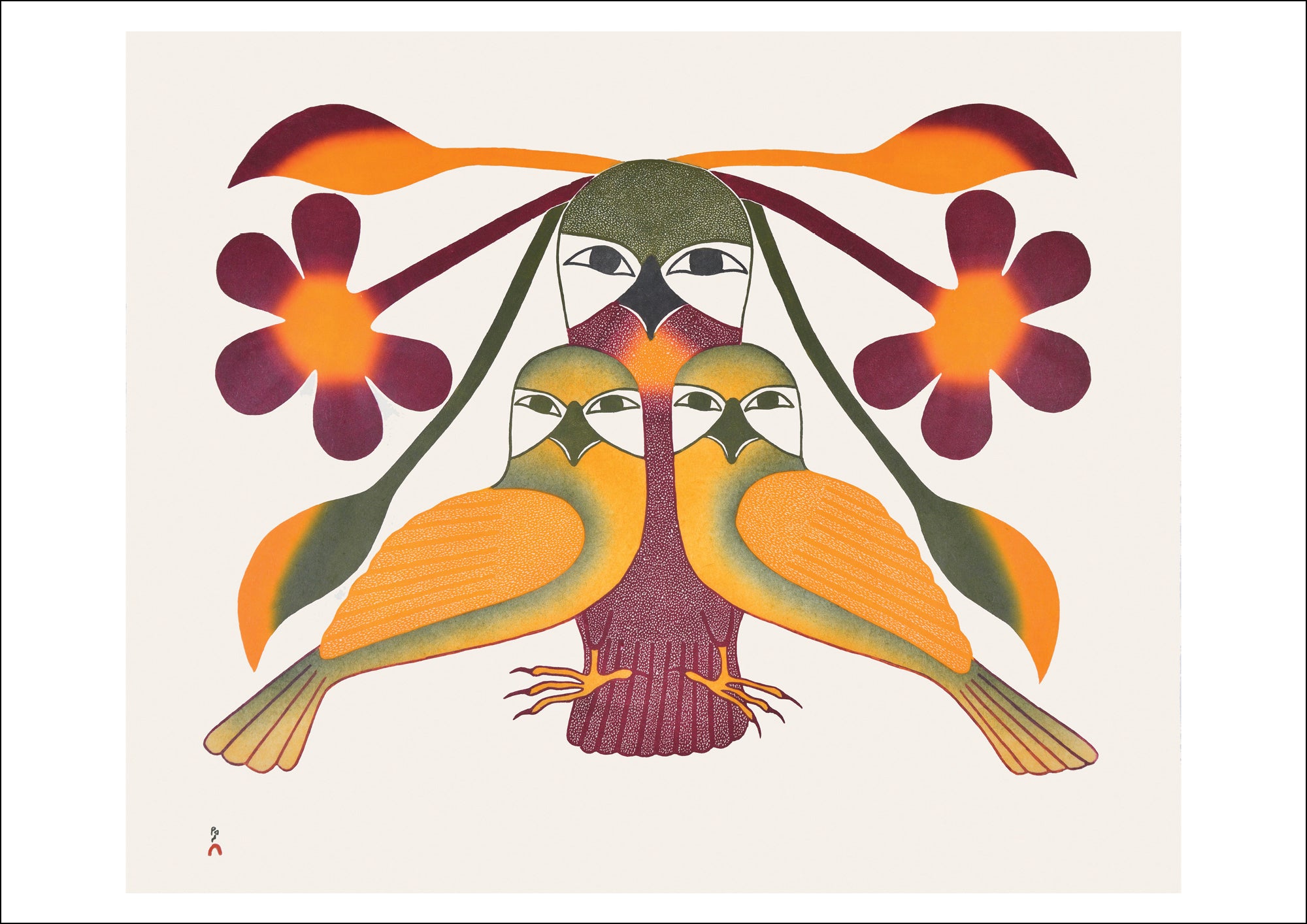 pomegranate-holiday-cards-kenojuak-ashevak-owl-weihnachtskarten-set-eule image 2