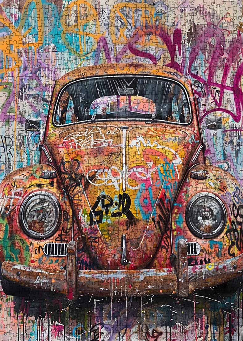 tucocoo-graffiti-beetle-car-puzzle-1000-teile-auto image 2