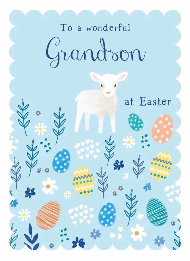 otter-house-osterkarte-grandson-easter-f-r-enkel-lamm image 1