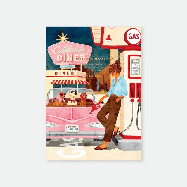 all-the-ways-to-say-california-diner-notizbuch-a5-retro image 1
