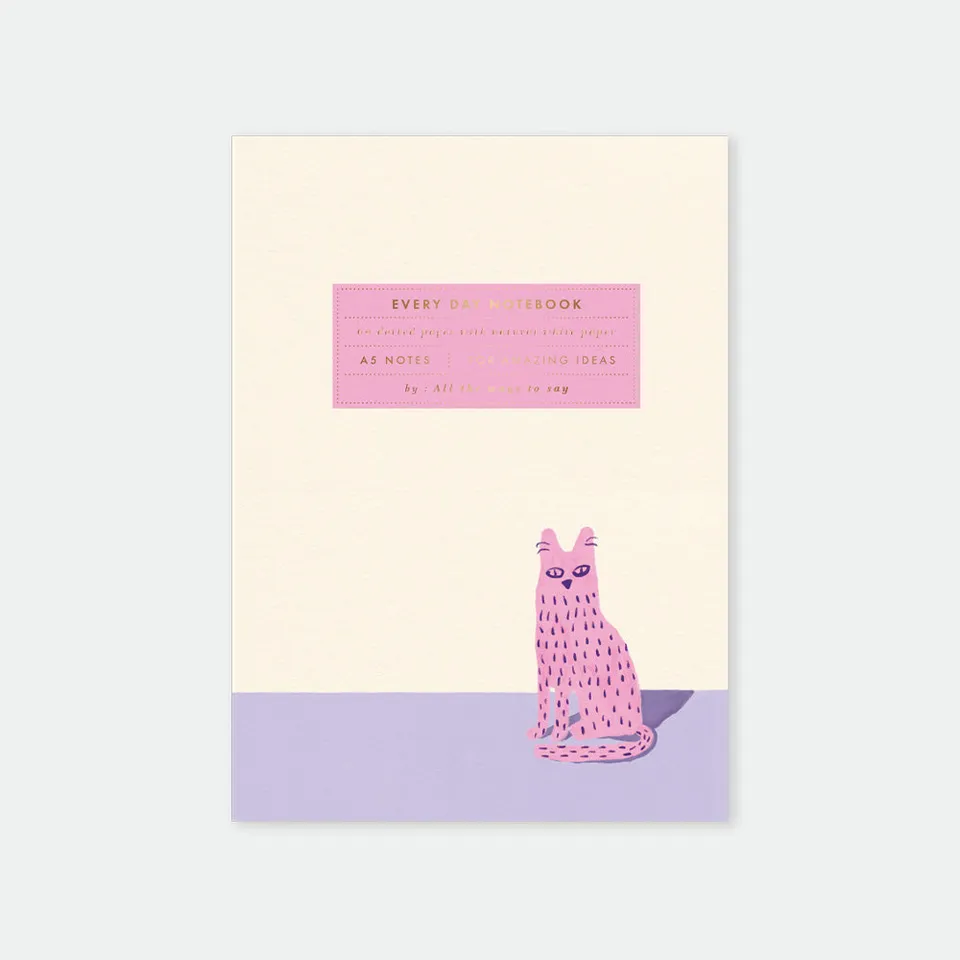 all-the-ways-to-say-lonely-cat-notizbuch-a5-goldfolie image 1
