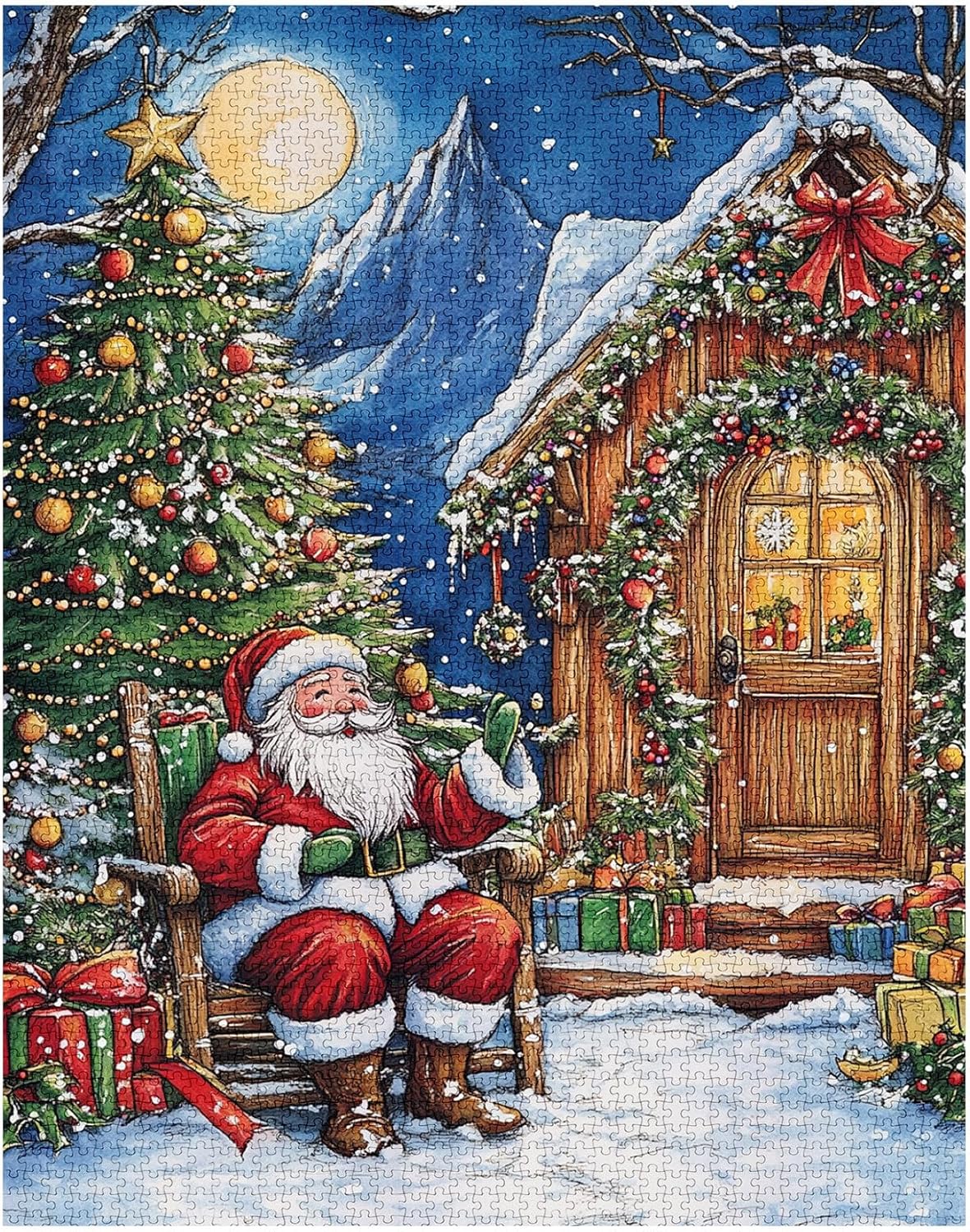 tucocoo-jigsaw-puzzles-snowy-christmas-night-puzzle-1000-teile image 2