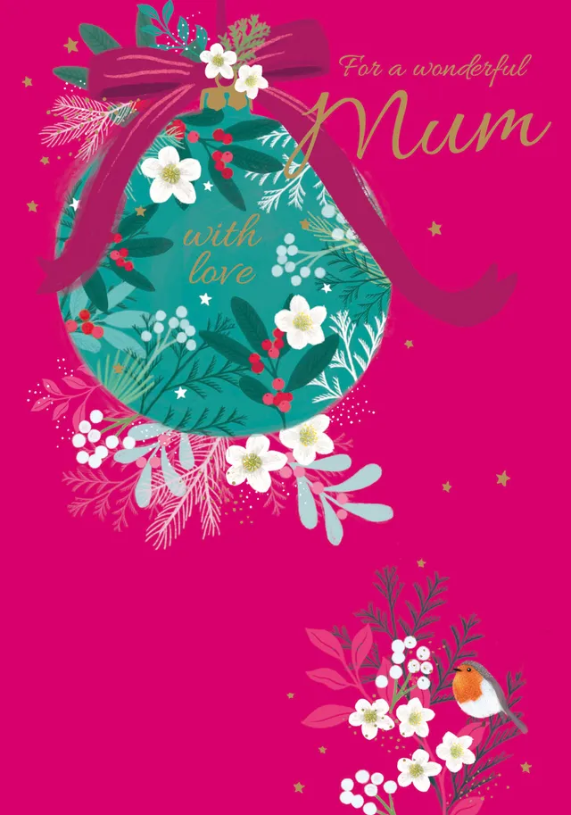 otter-house-mum-bauble-weihnachtskarte-einzelkarte image 1