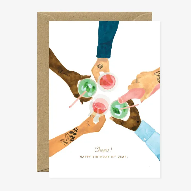 all-the-ways-to-say-greeting-cards-cheers-geburtstagskarte-a6-sektgl-ser image 1