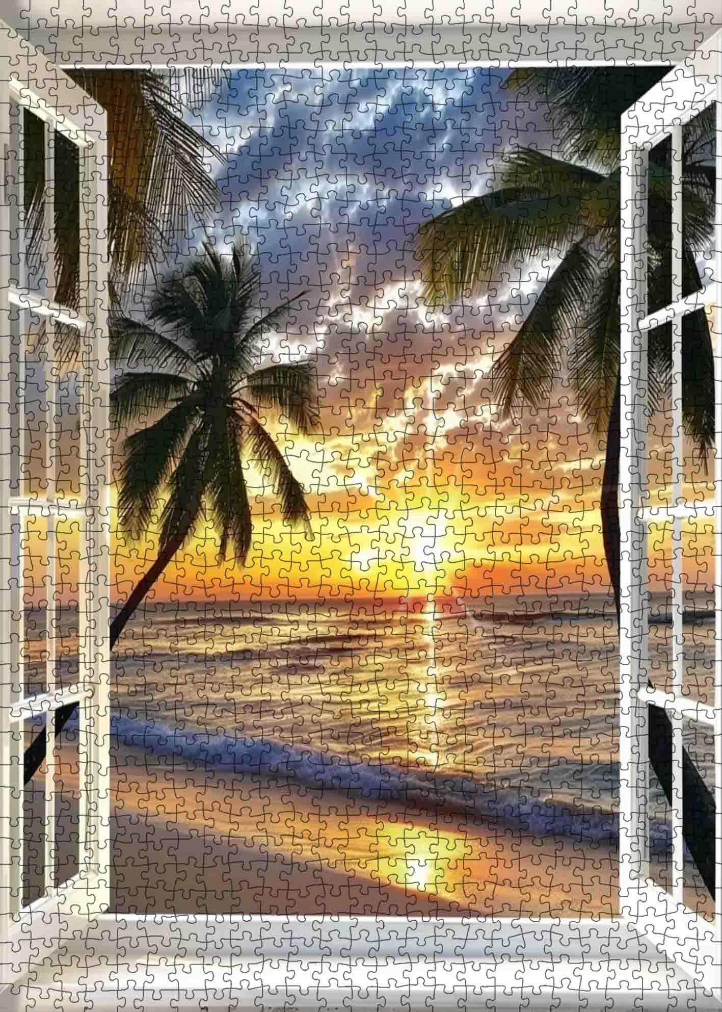 tucocoo-serene-garden-view-puzzle-1000-teile-strand image 2