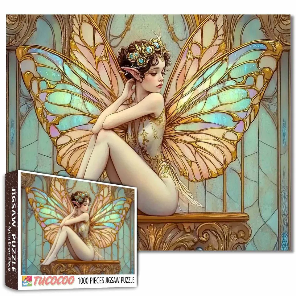 tucocoo-golden-winged-fairy-puzzle-1000-teile-fee-goldfl-gel image 1