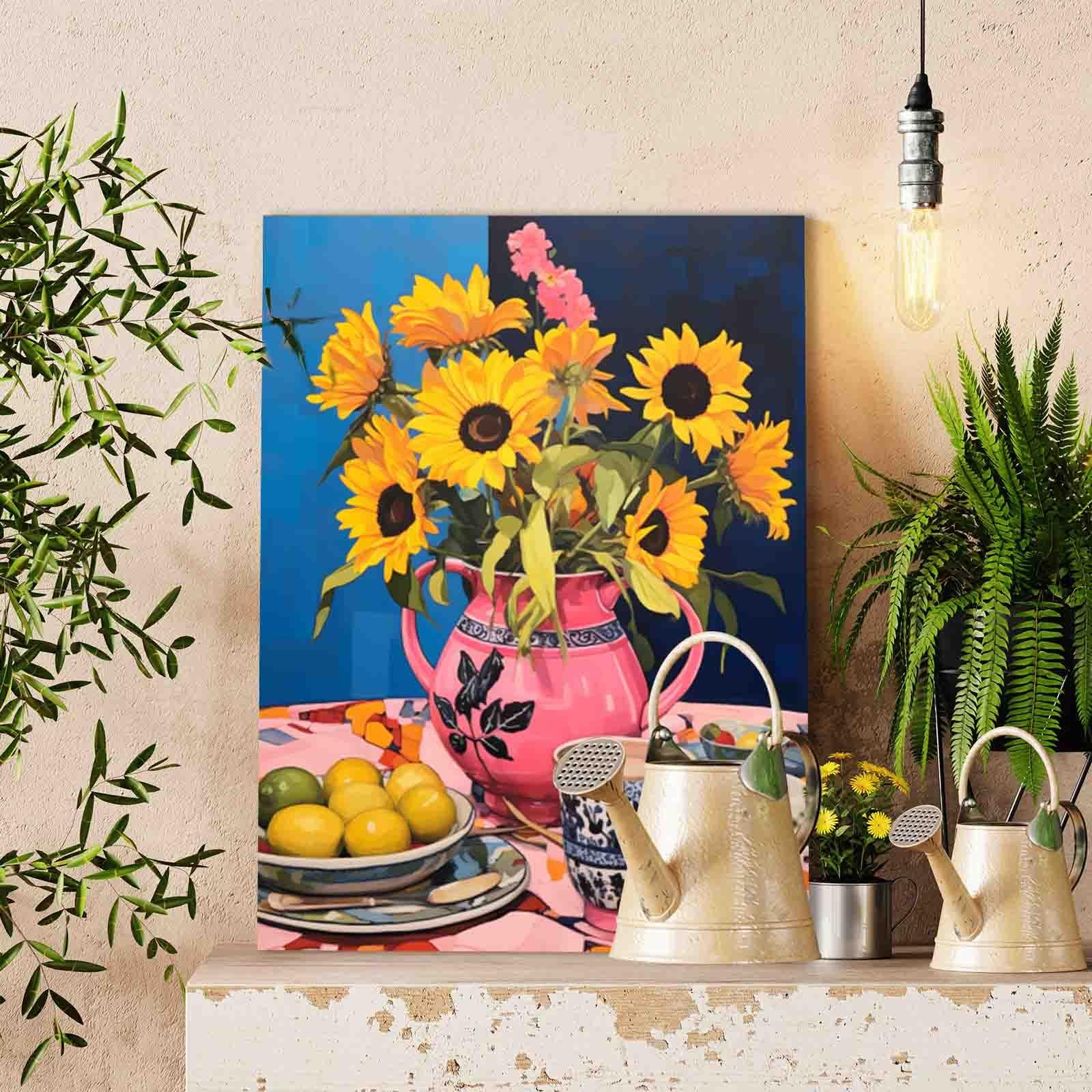 tucocoo-vibrant-sunflowers-teacup-malen-nach-zahlen-40x50 image 2