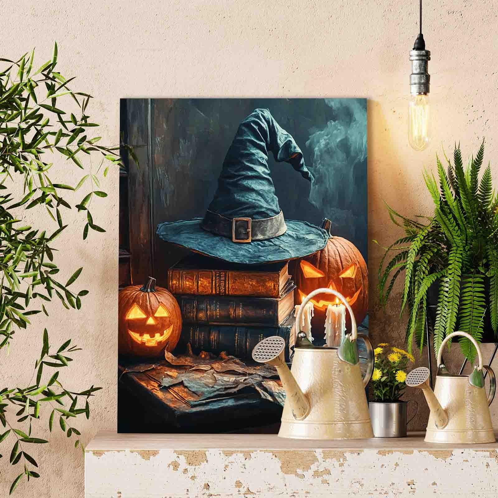 tucocoo-paint-by-numbers-witch-hat-and-pumpkins-malen-nach-zahlen-40x50 image 2