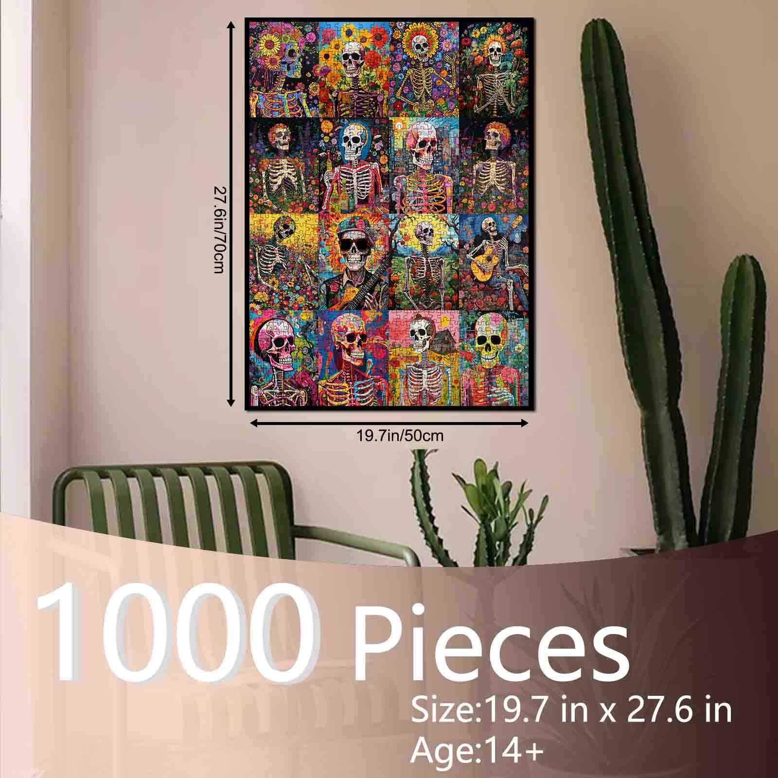 tucocoo-colorful-skeleton-collage-puzzle-1000-teile-skelett image 5